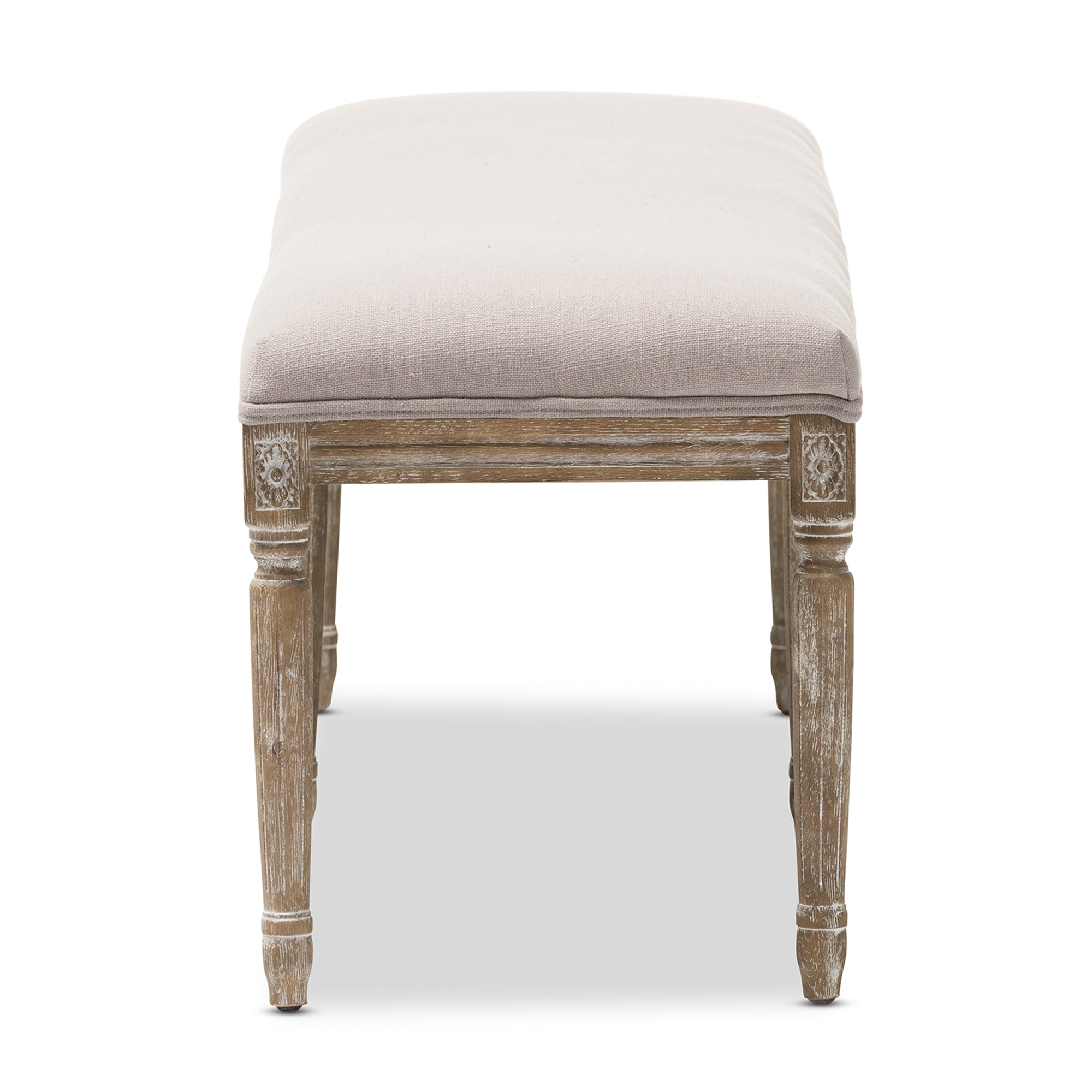 Baxton Studio Clairette Wood Traditional French Bench