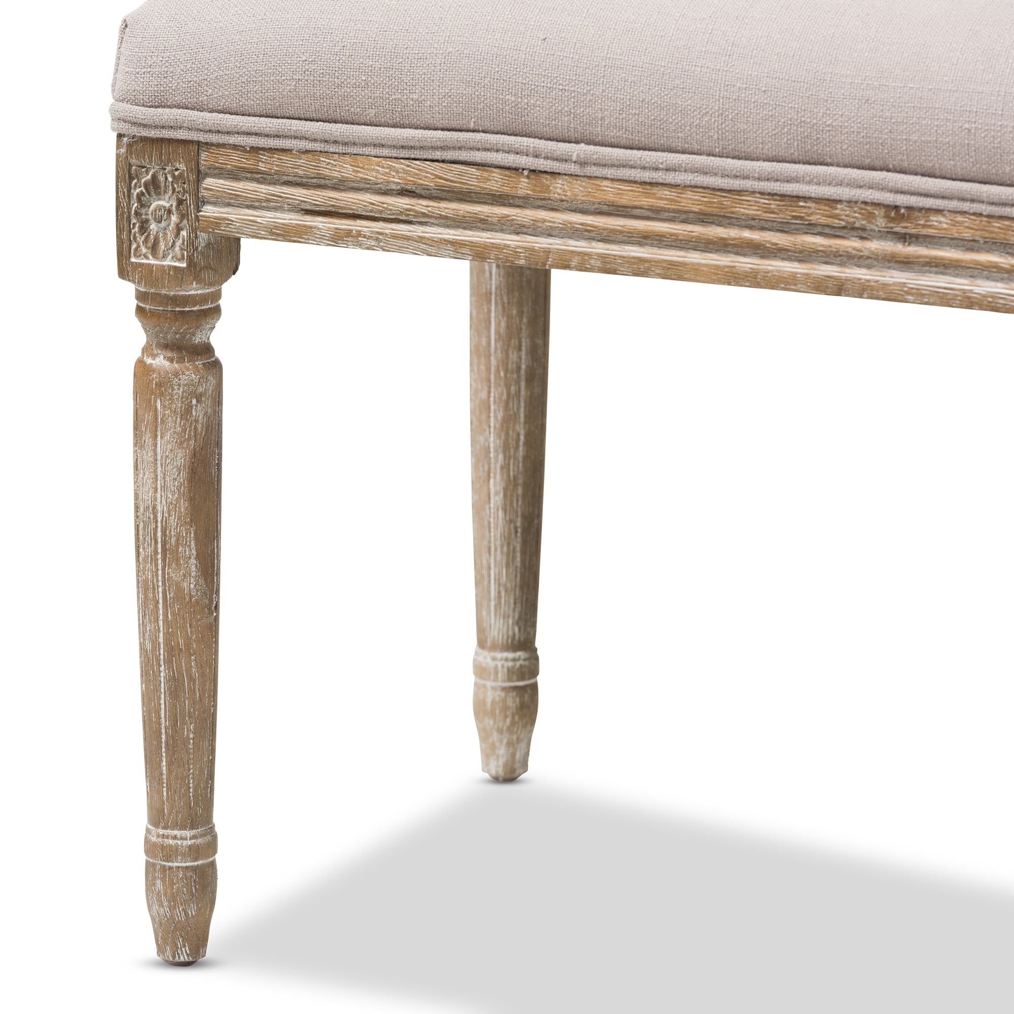 Baxton Studio Clairette Wood Traditional French Bench