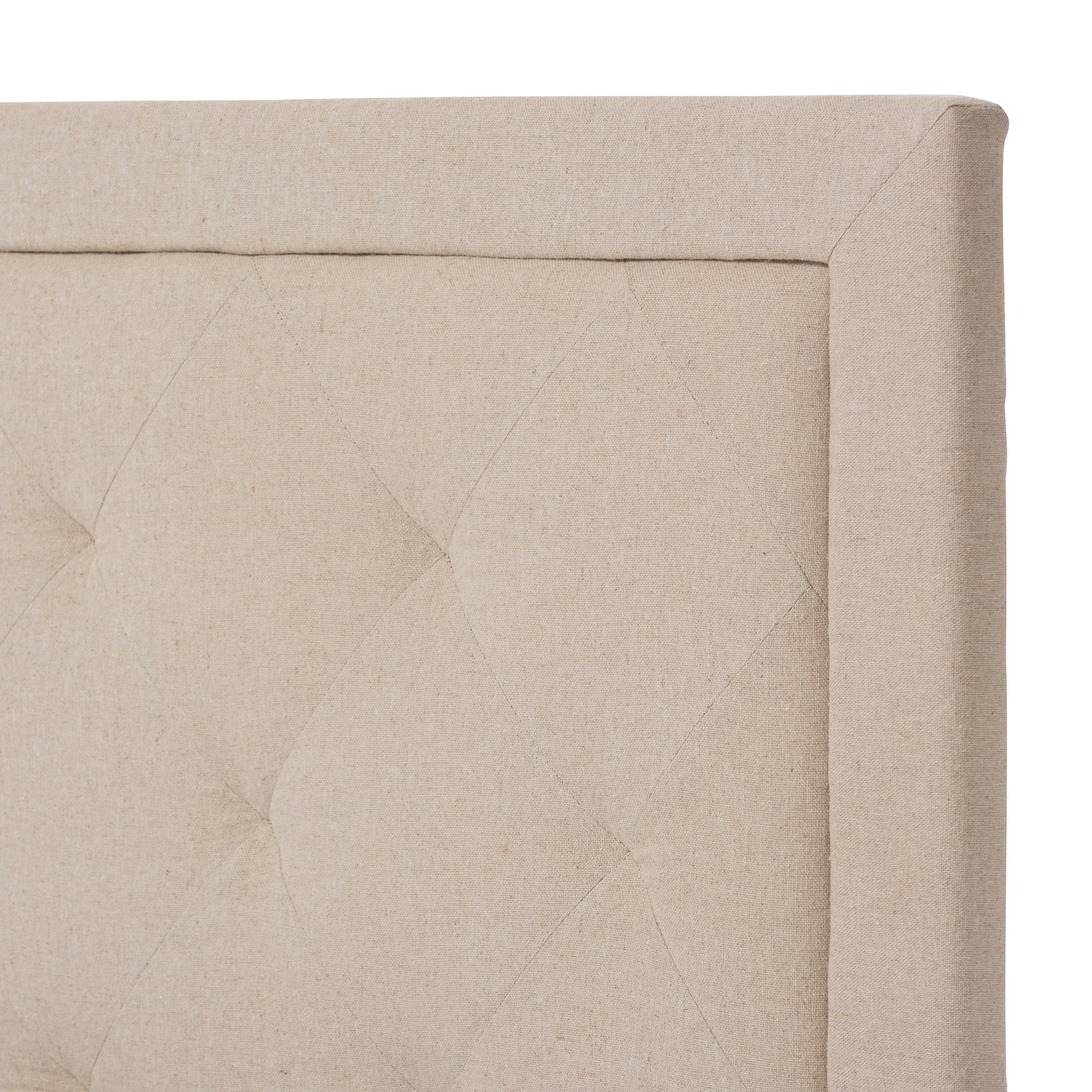 Baxton Studio Paris Modern and Contemporary Beige Linen Upholstered Twin Size Tufting Bed