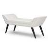 Baxton Studio Tamblin Modern and Contemporary White Faux Leather Upholstered Large Ottoman Seating Bench