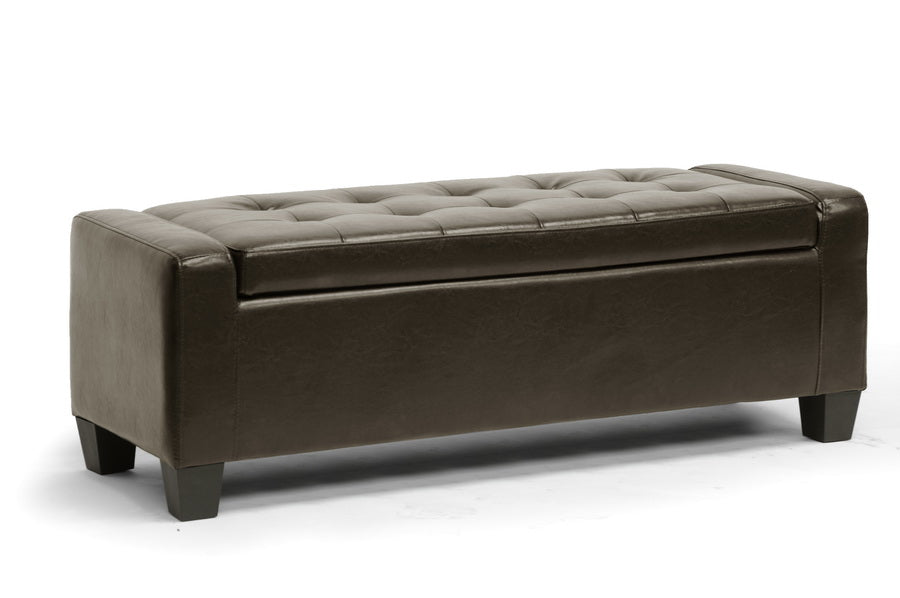 Baxton Studio Manchester Ottoman