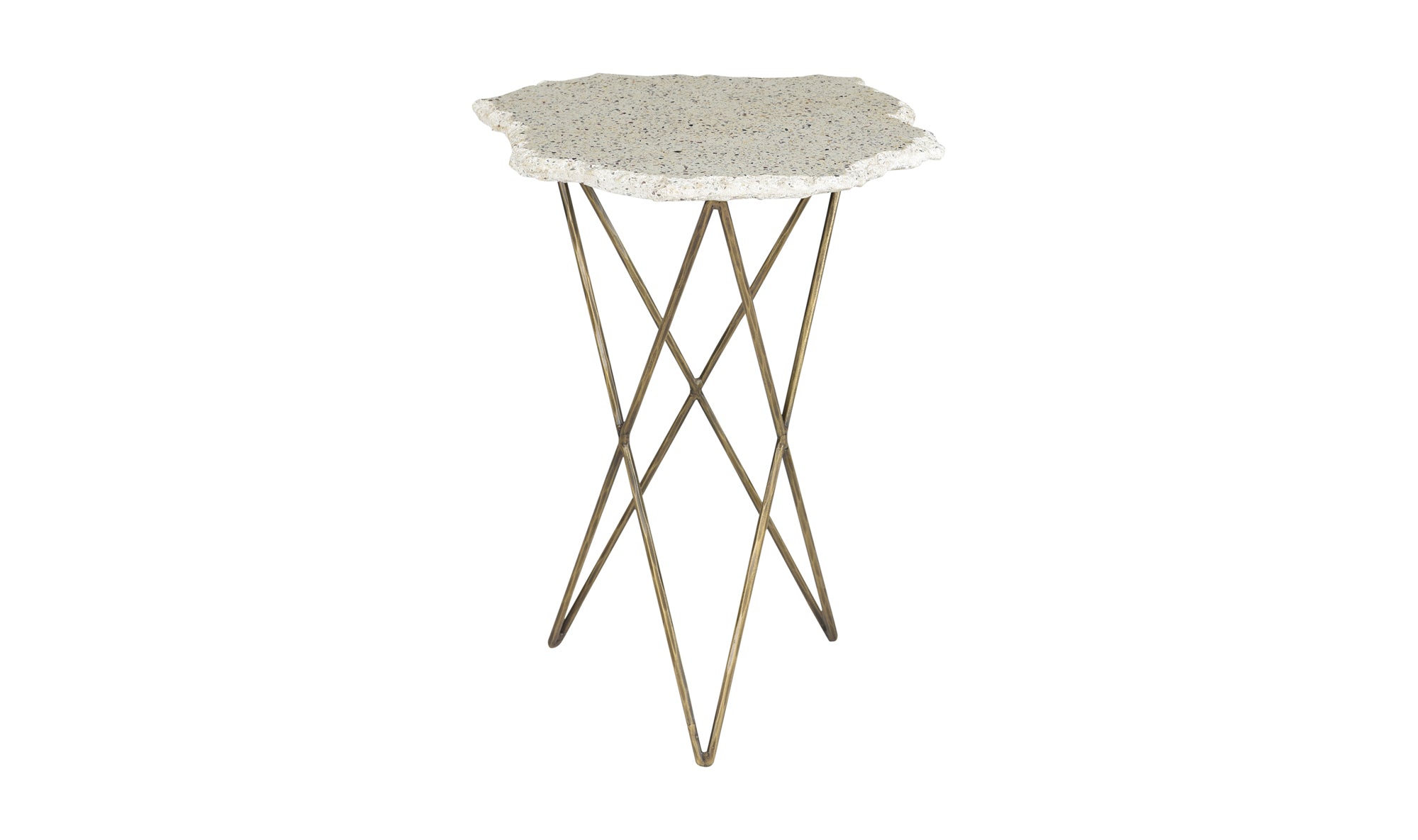 Positano Terrazzo Side Table - White