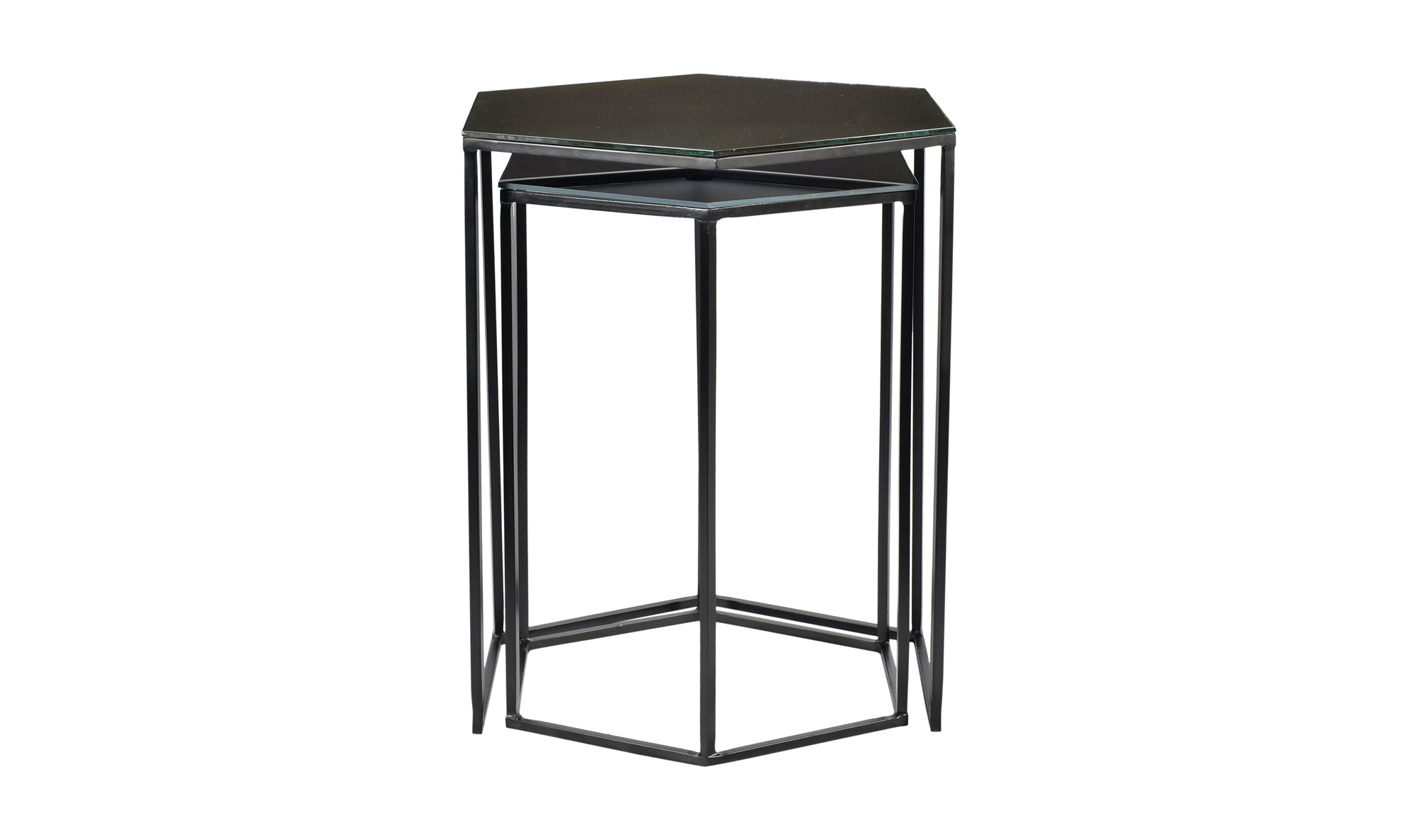 Polygon Accent Tables Set Of 2 - Black