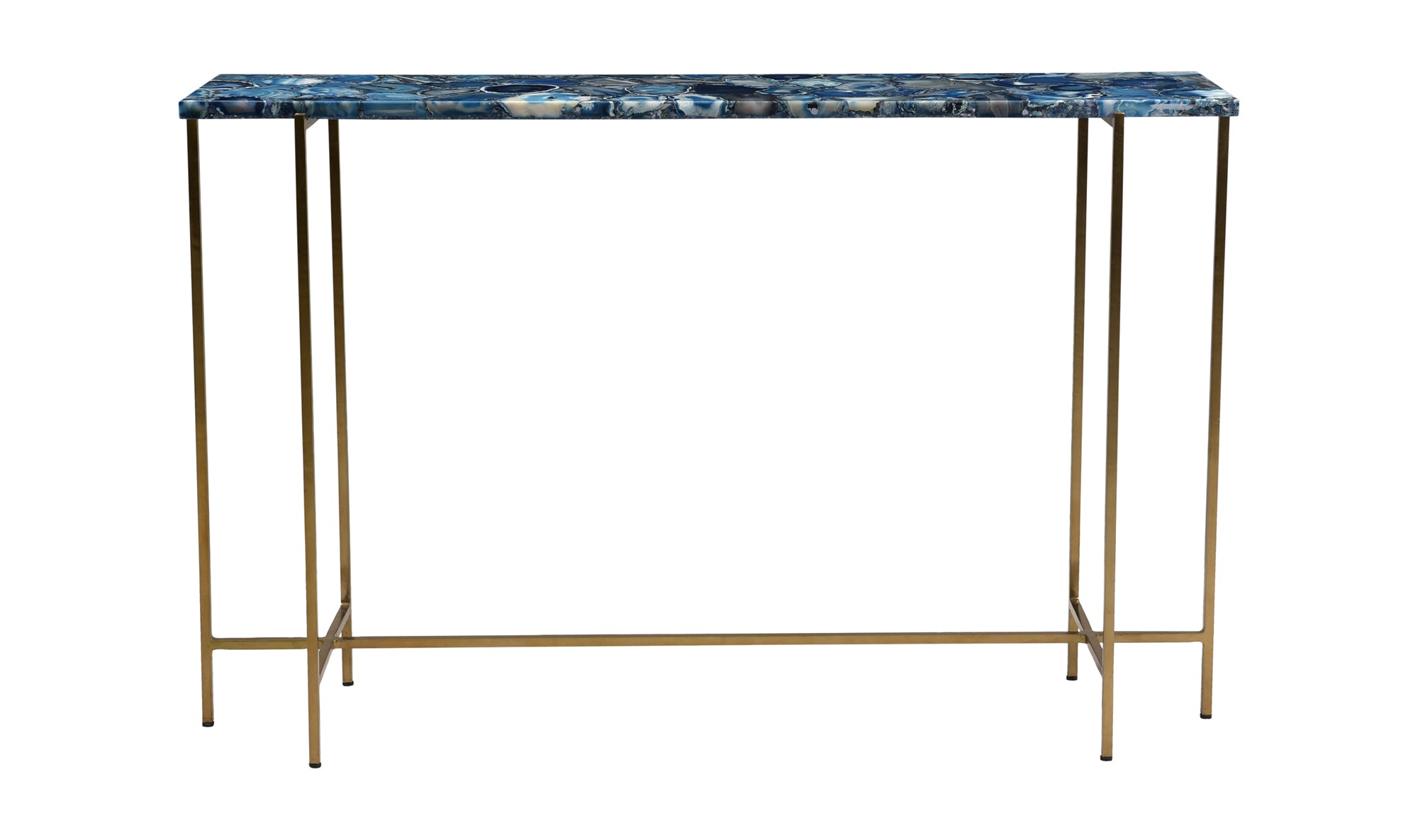 Blue Agate Console Table - Blue