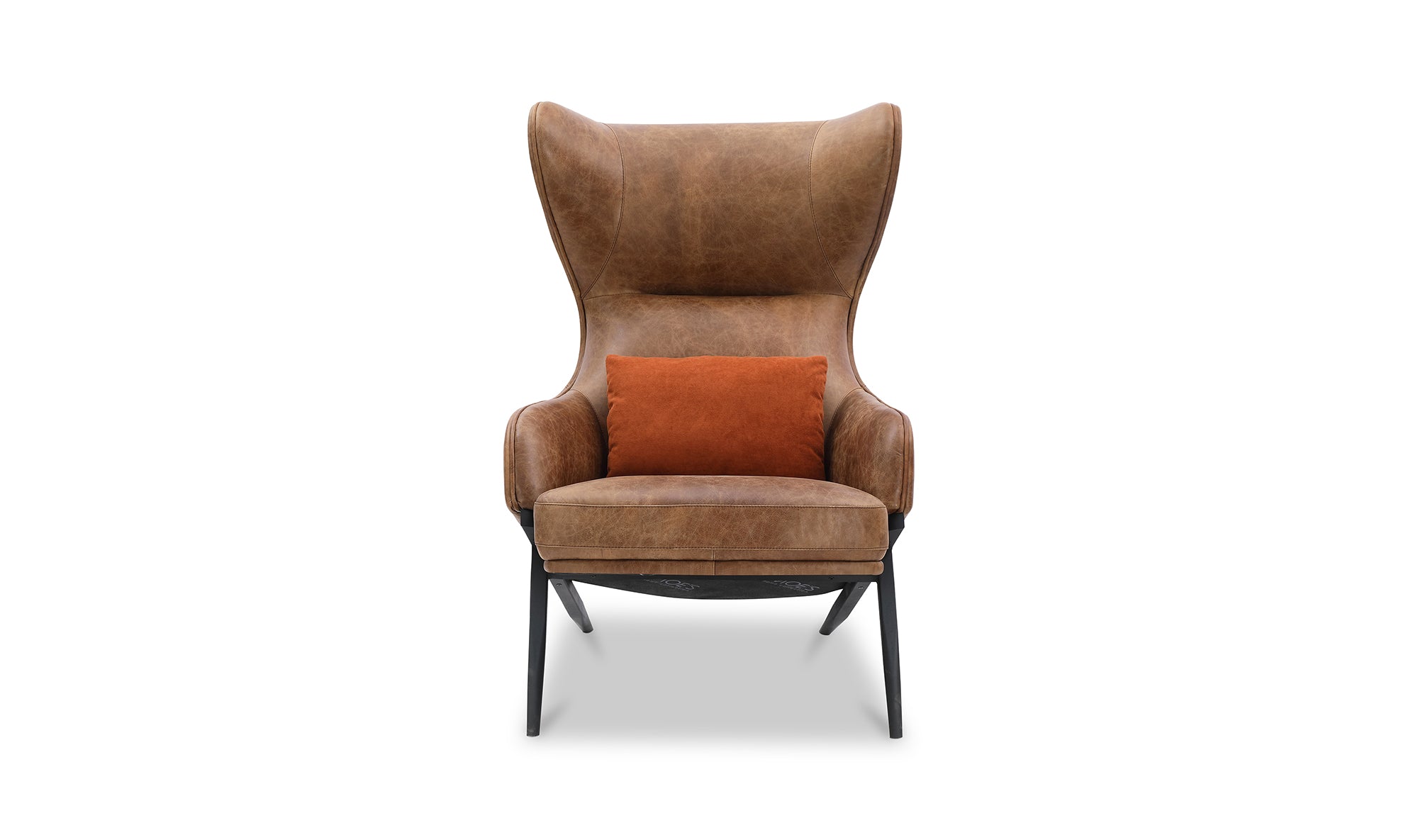 Amos Leather Accent Chair - Cappuccino