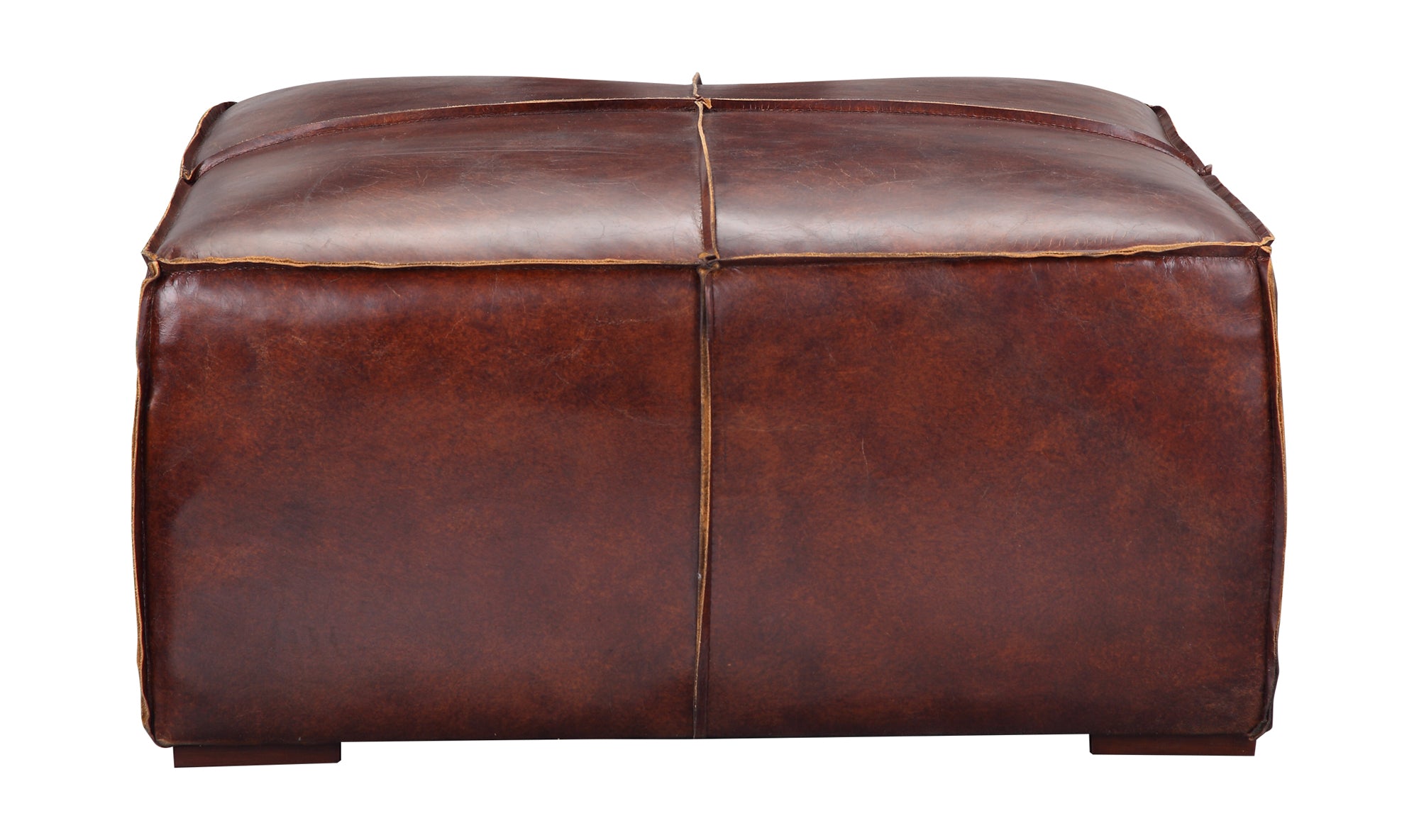 Kapa Ottoman Dark Brown Leather - Dark Brown