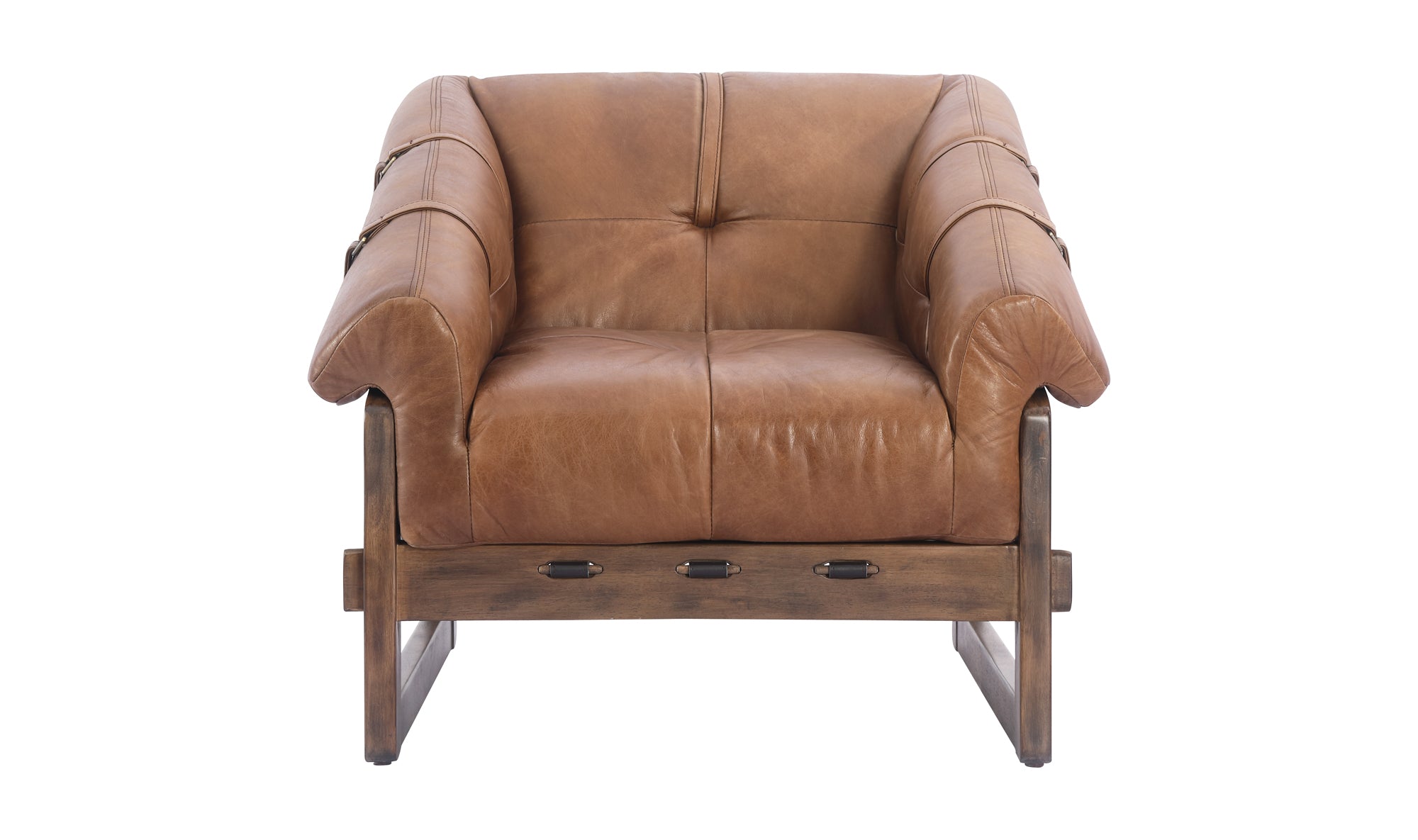 Bellos Accent Chair - Open Road Brown Leather
