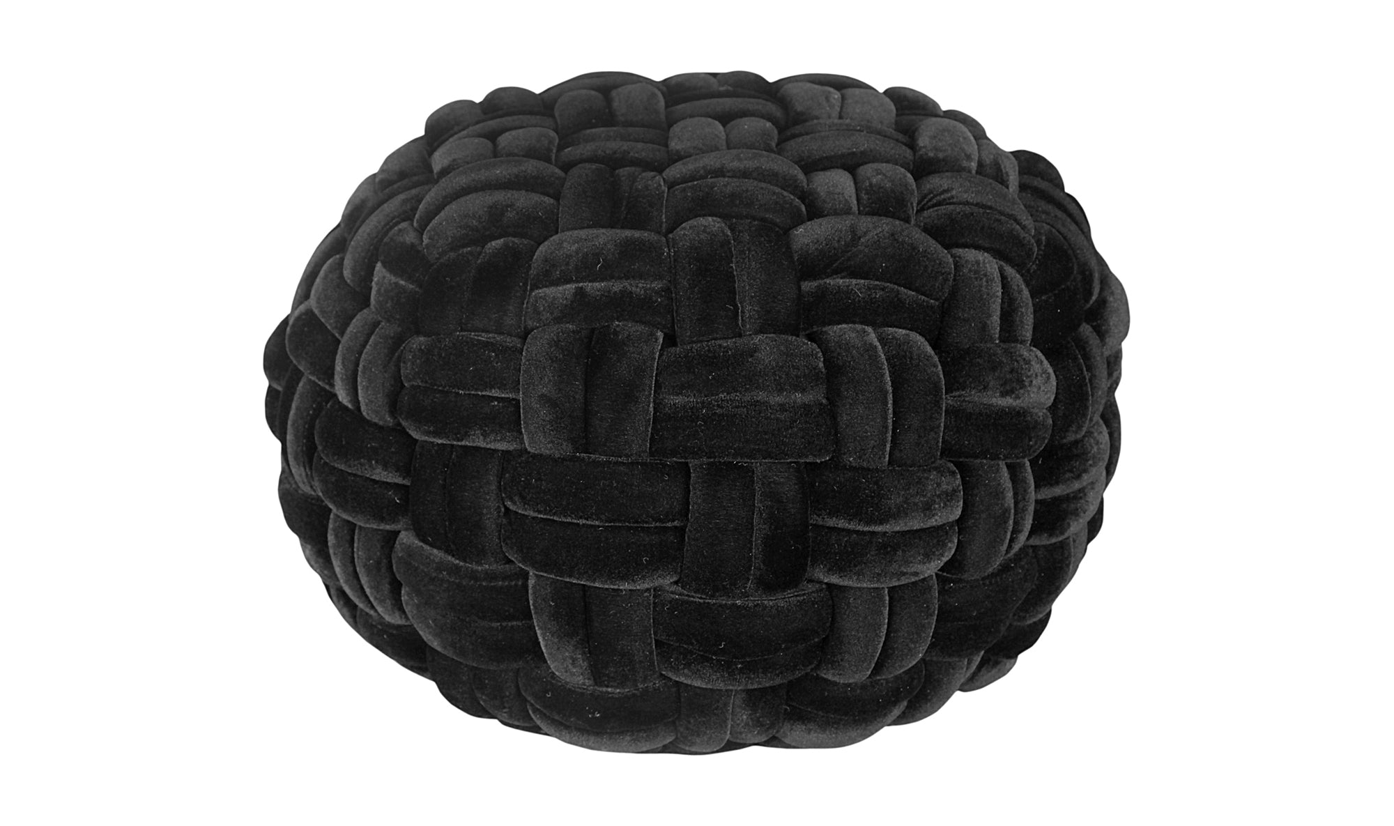 Pj Velvet Pouf - Black