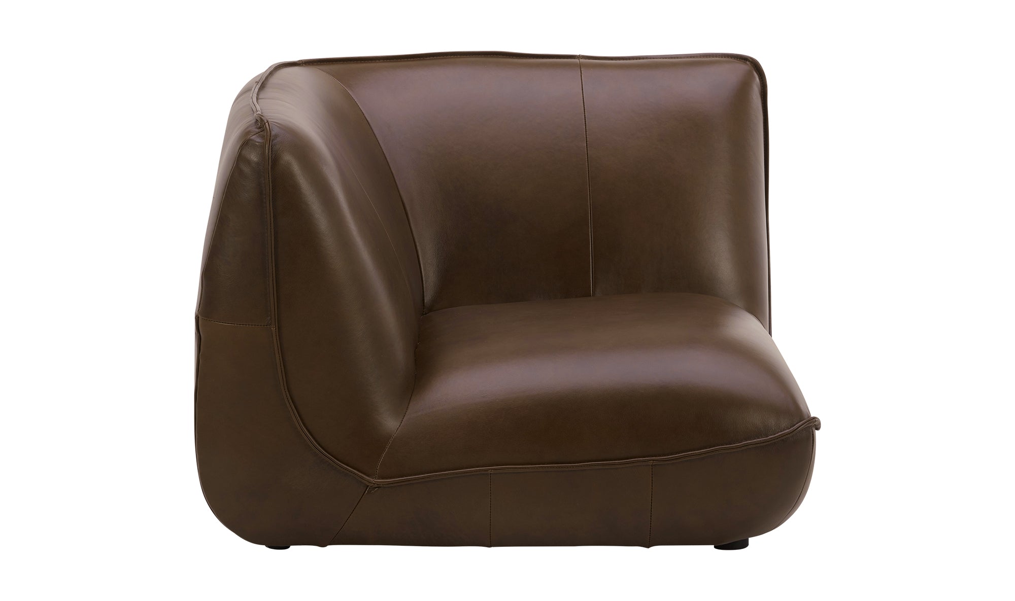 Zeppelin Leather Corner Chair - Toasted Hickory