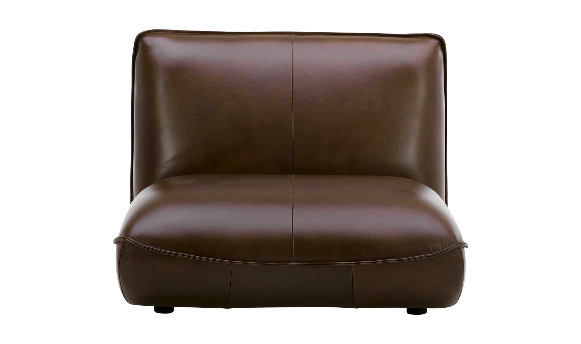 Zeppelin Leather Slipper Chair - Toasted Hickory