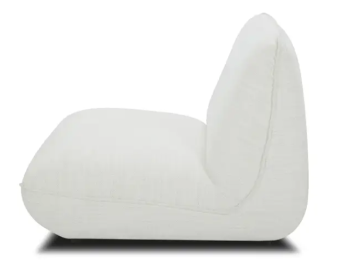 Zeppelin Slipper Chair - Stone White