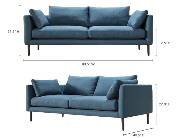 Raval Sofa - Dark Blue