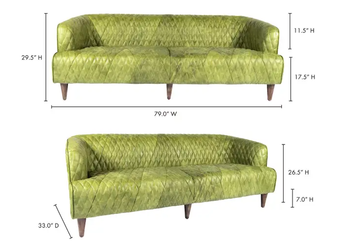 Magdelan Sofa  - Dark Green