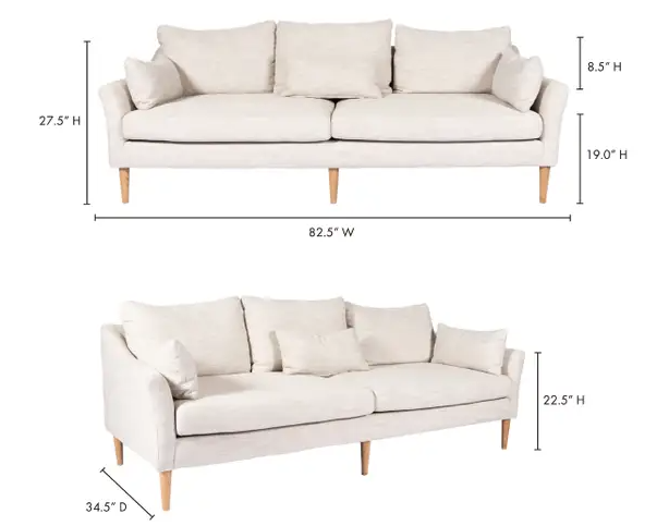 Calista Sofa - Light Grey