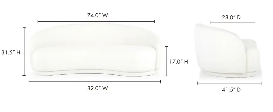 Excelsior Sofa - Cream White