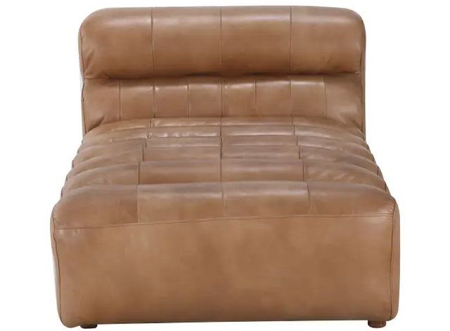 Ramsay Leather Chaise - Tan