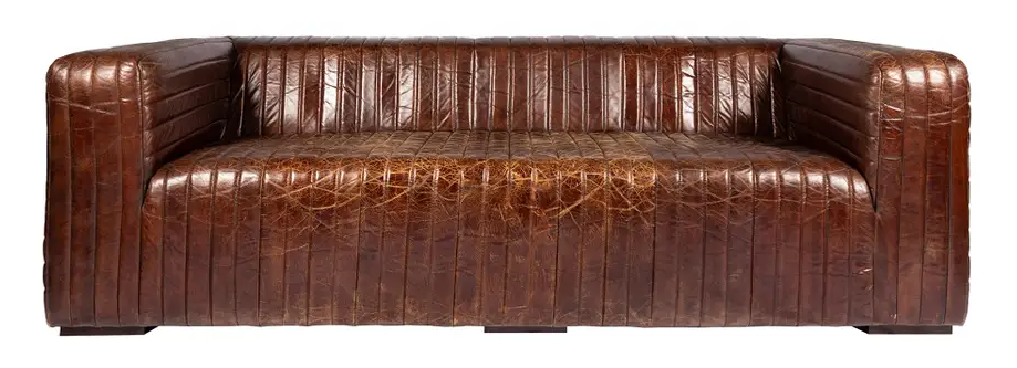 Castle Sofa Dark Brown Leather