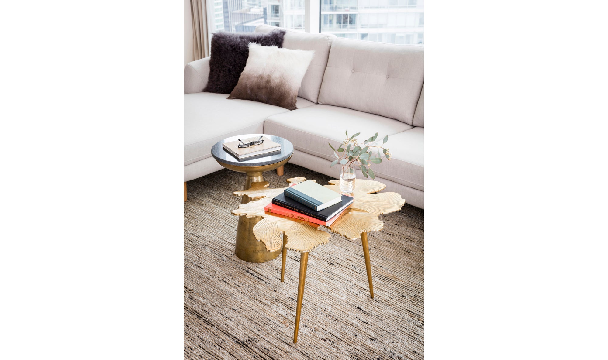 Amoeba Side Table - Gold