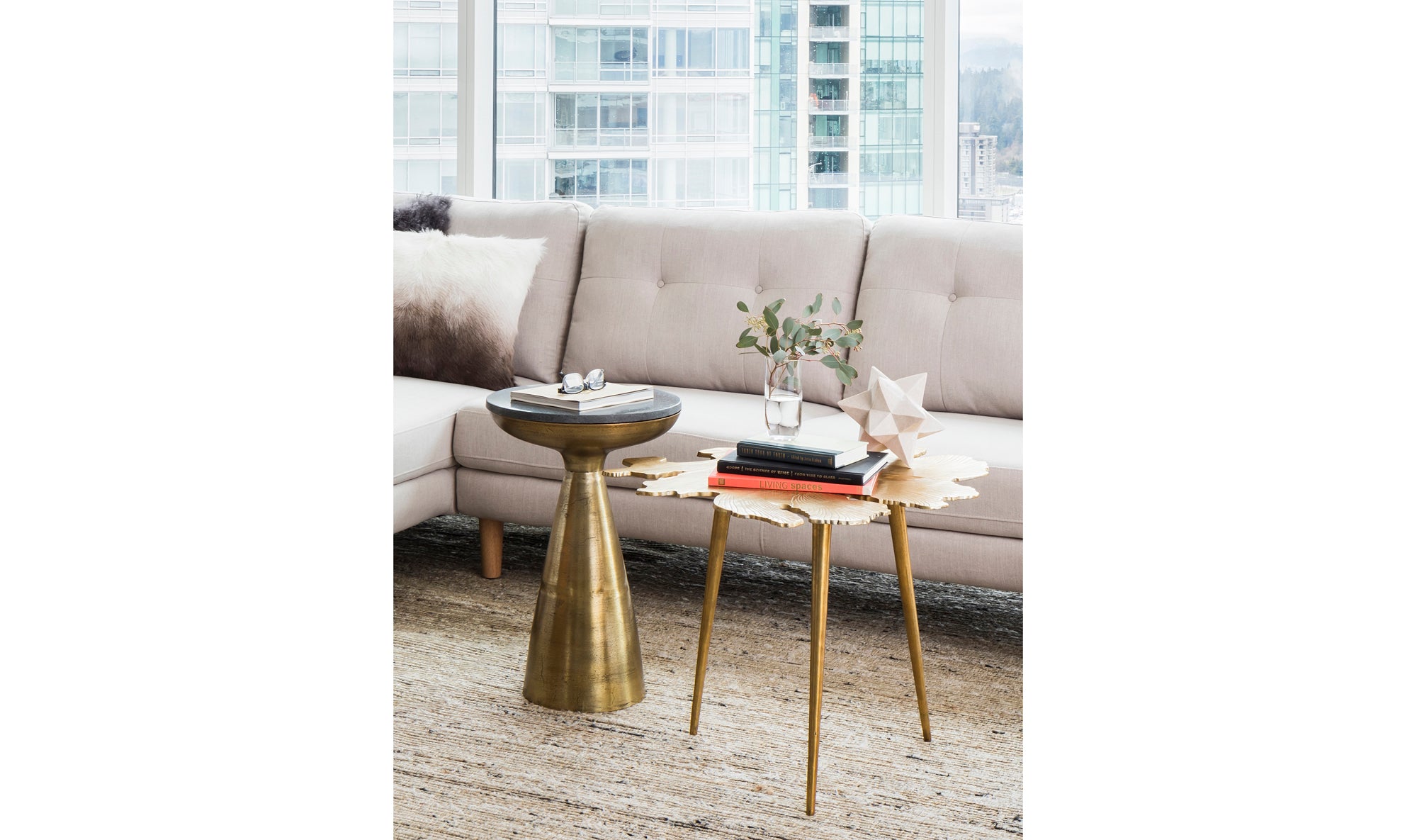 Amoeba Side Table - Gold