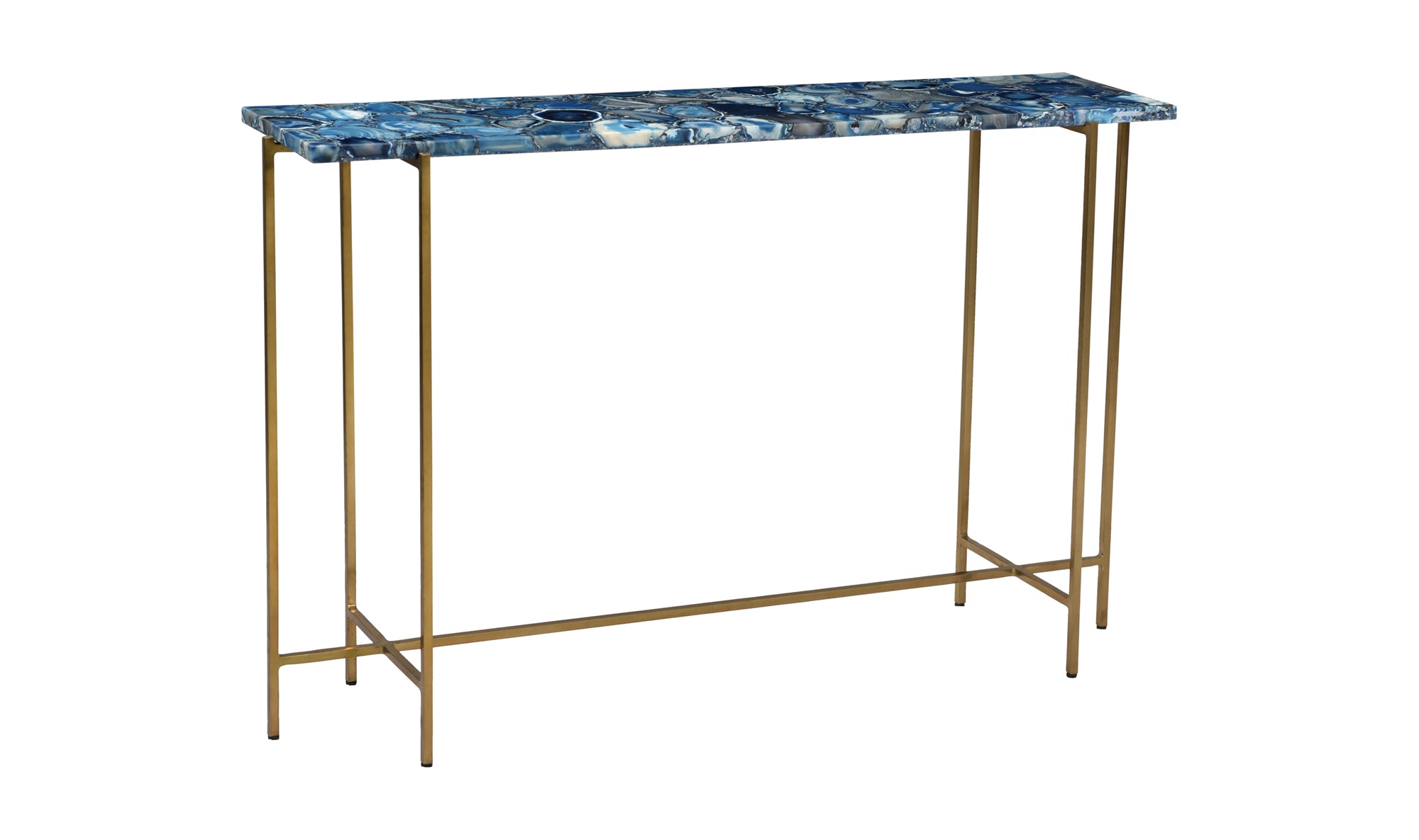 Blue Agate Console Table - Blue