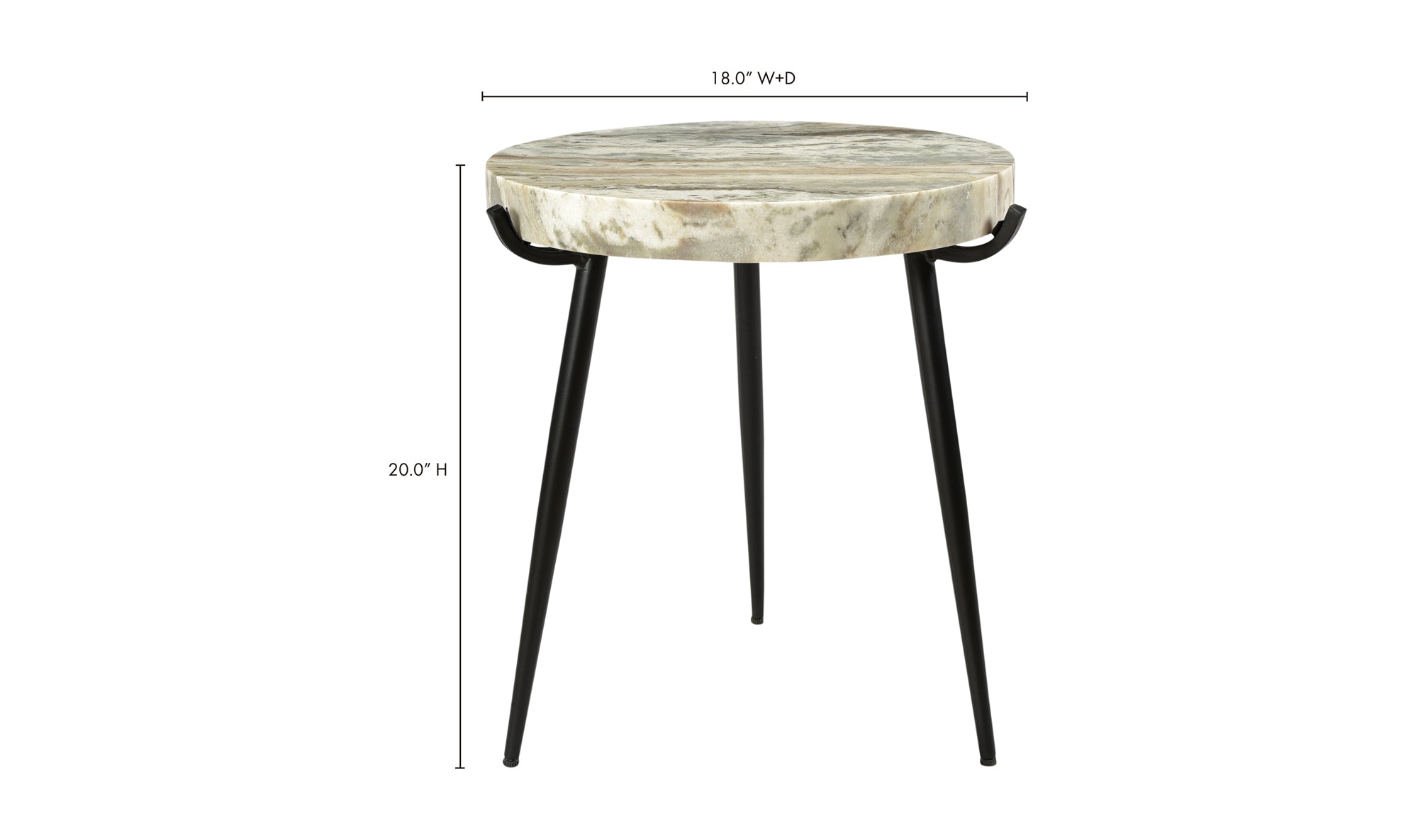 Brinley Marble Accent Table - Light Brown