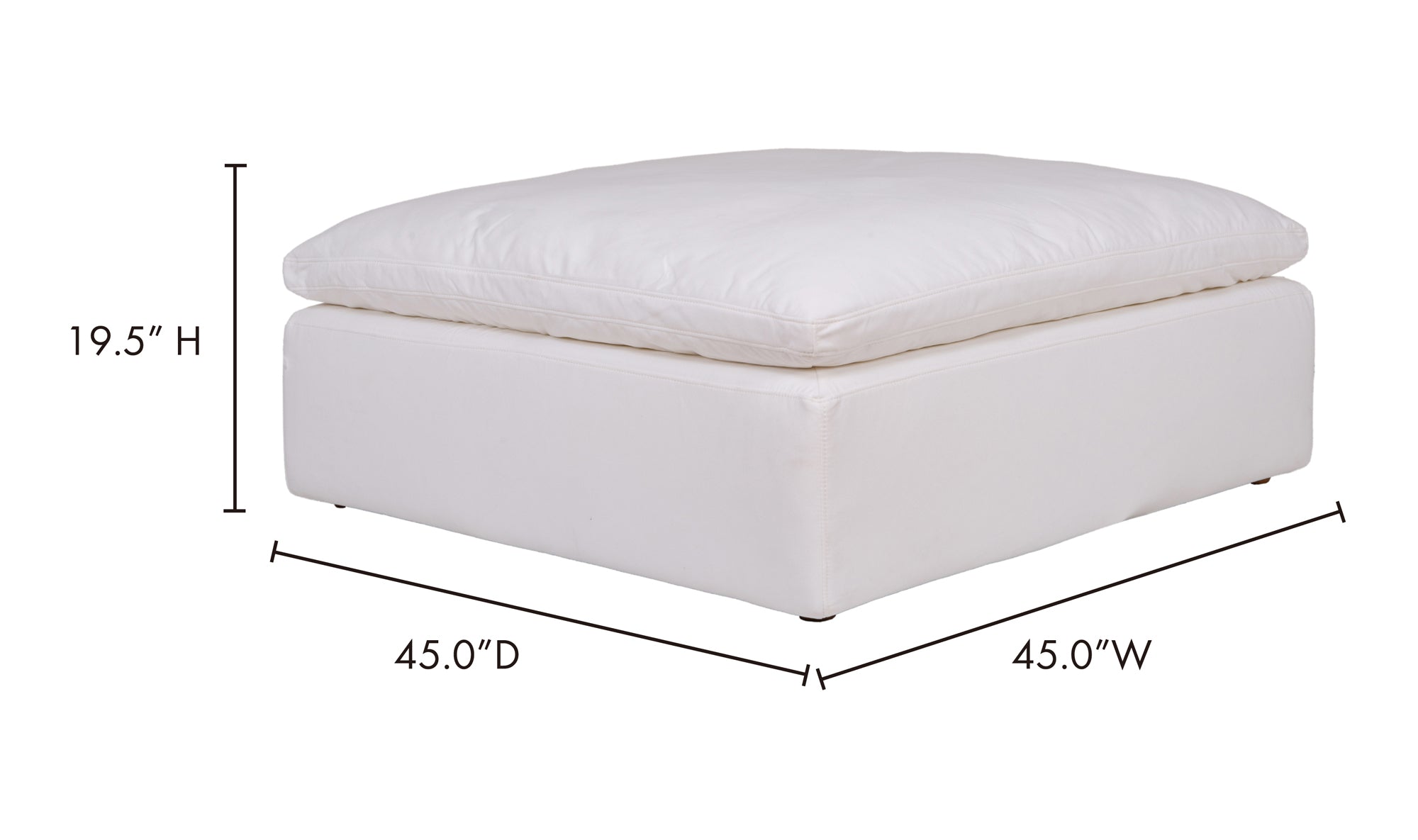 Clay Ottoman - White