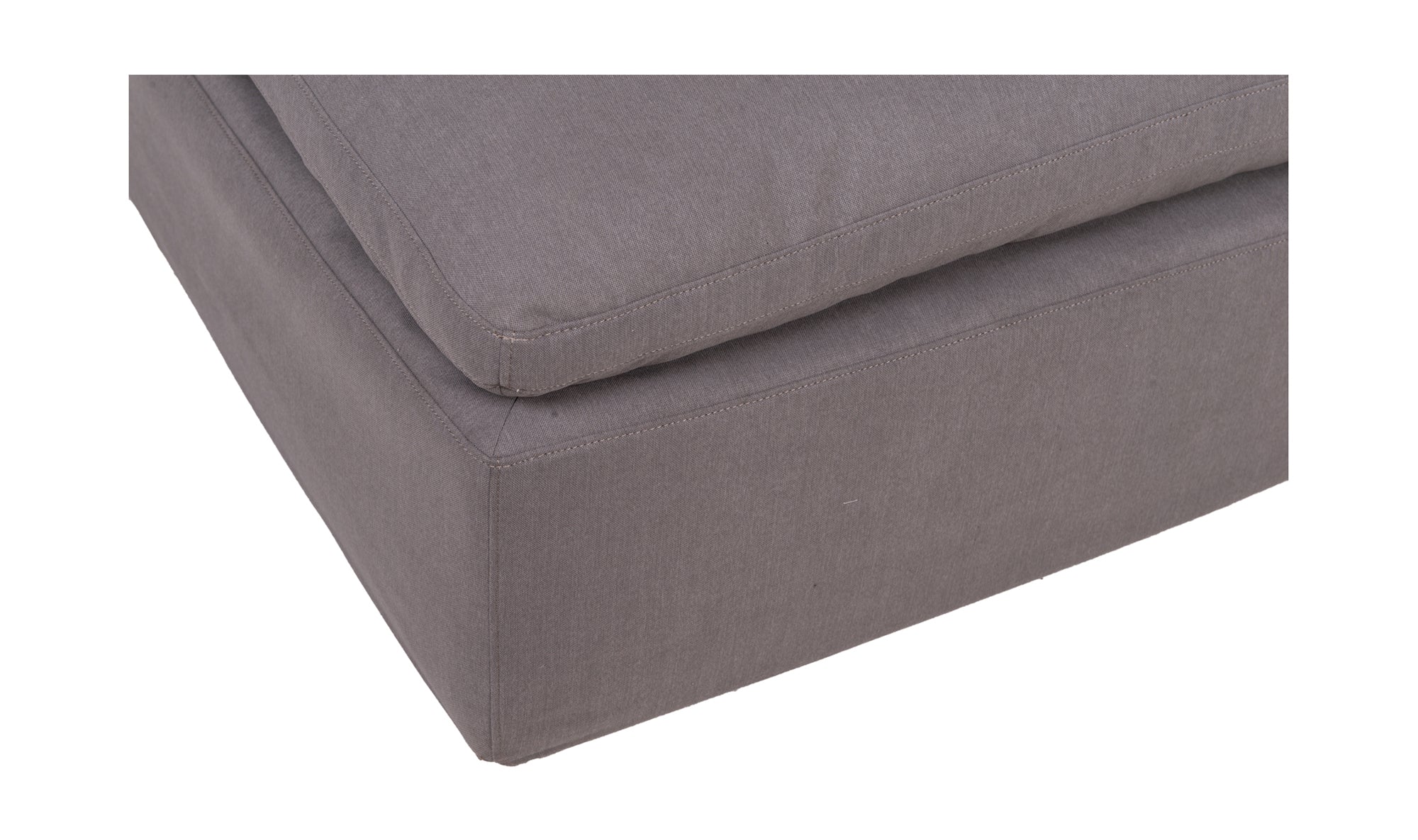 Clay Ottoman - Light Grey