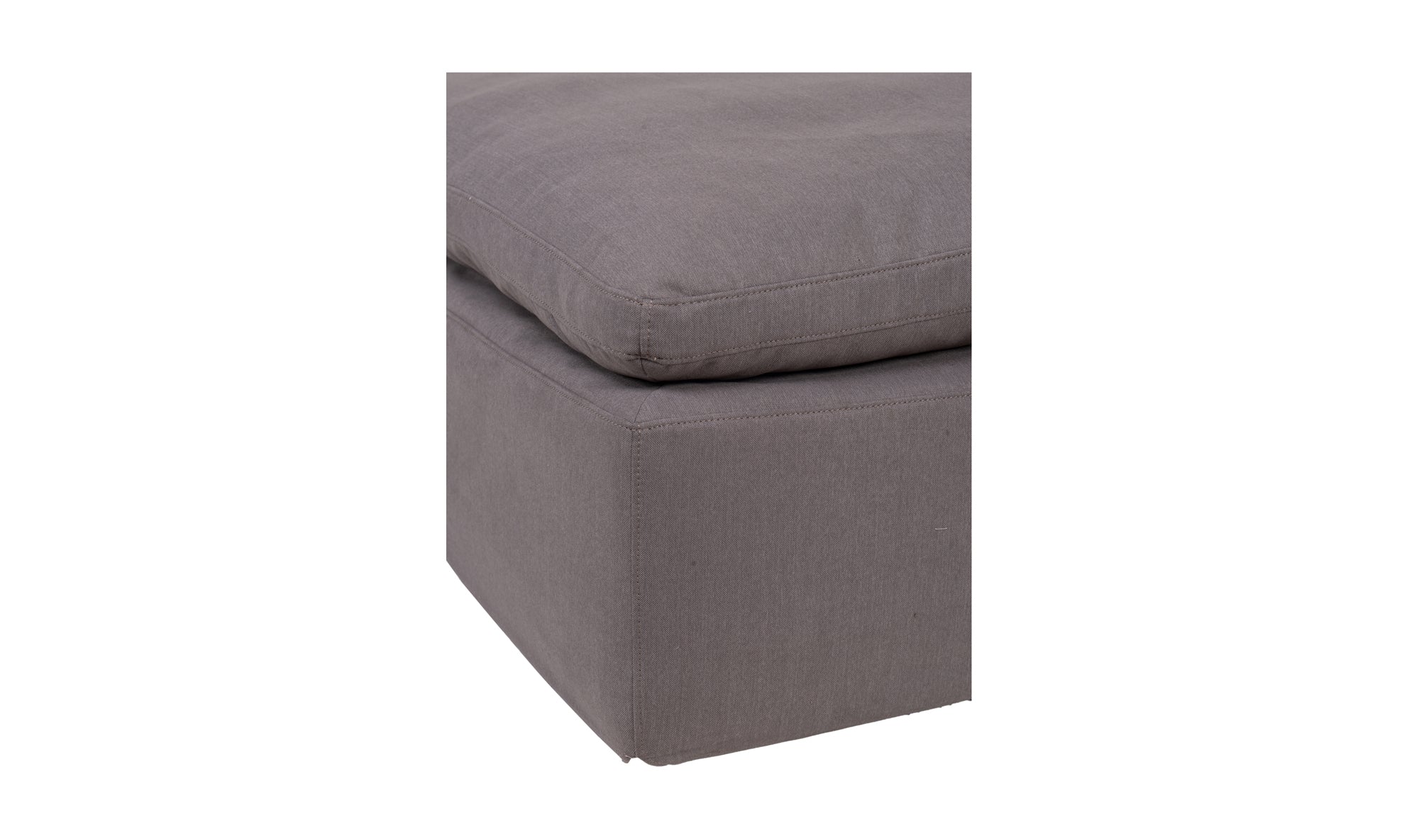 Clay Ottoman - Light Grey