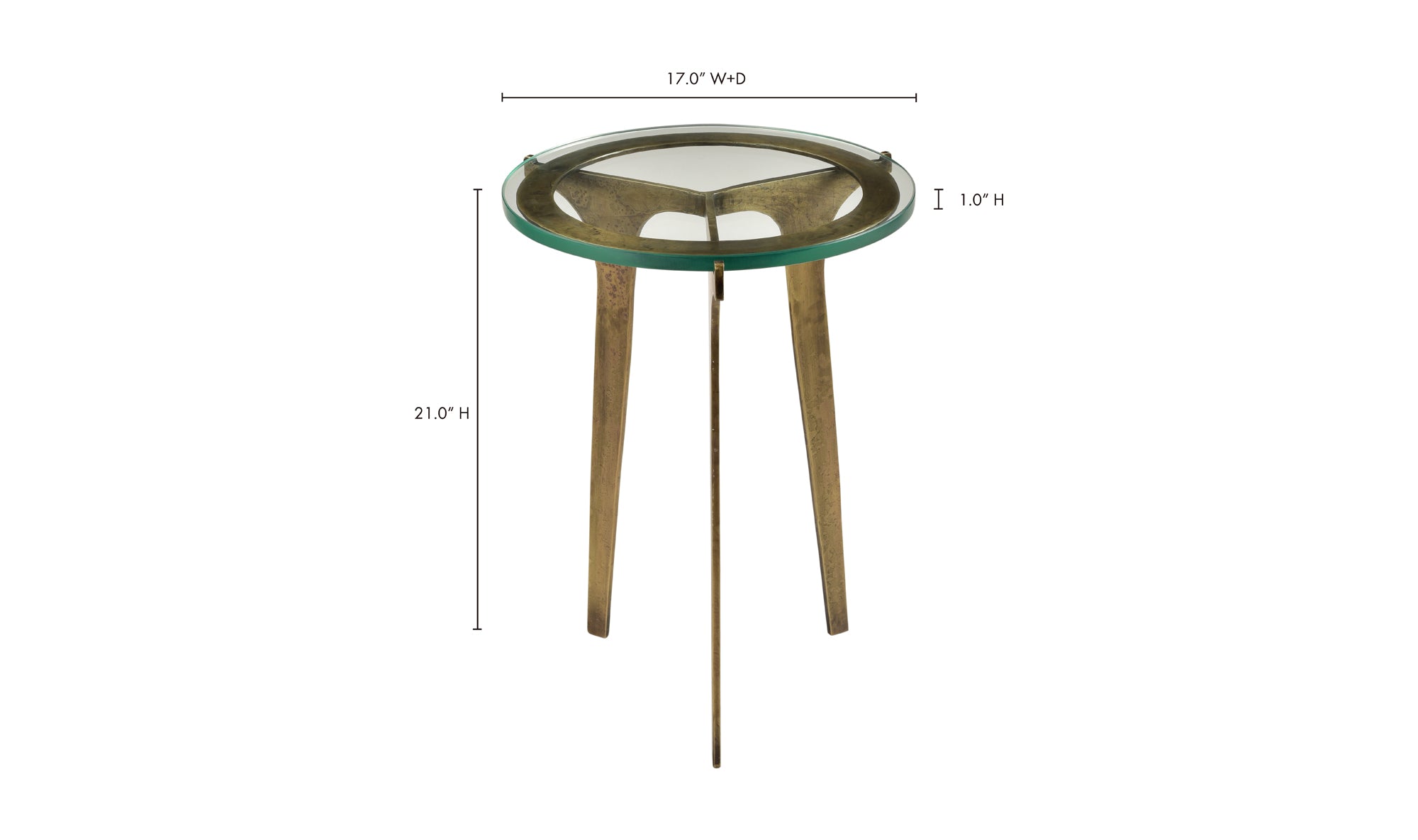 Halvorsen Accent Table - Brass