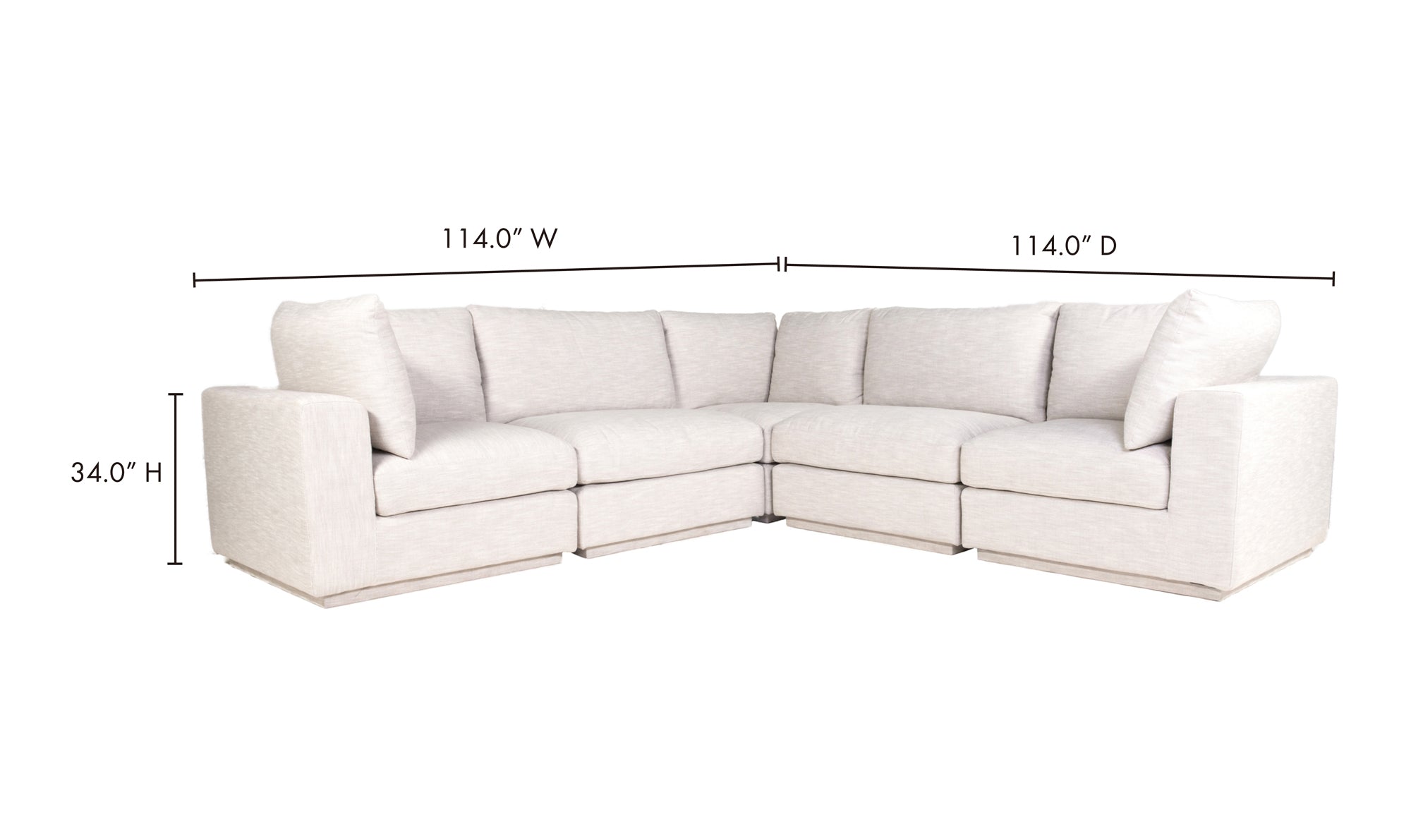 Justin Classic L Modular Sectional - Taupe