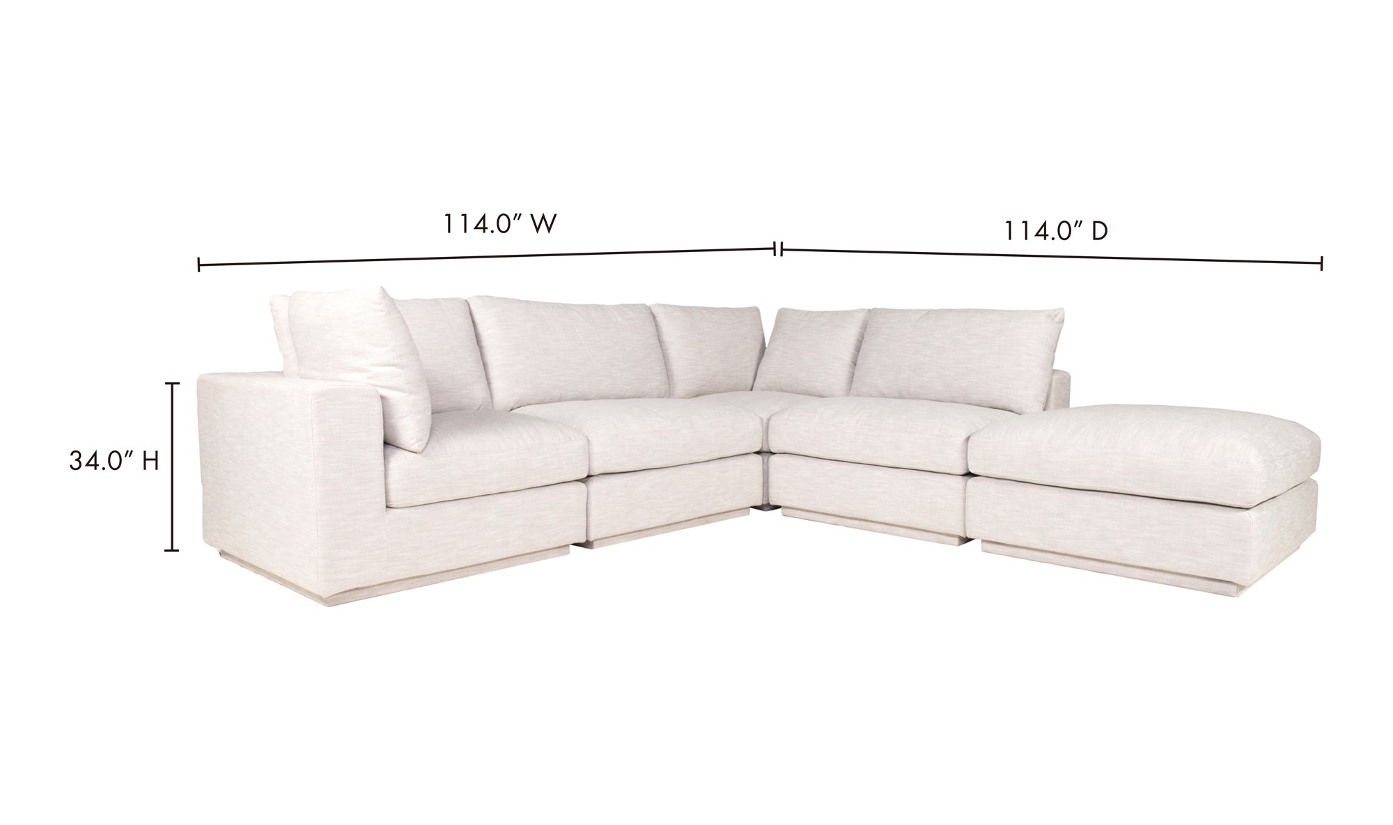 Justin Dream Modular Sectional - Taupe