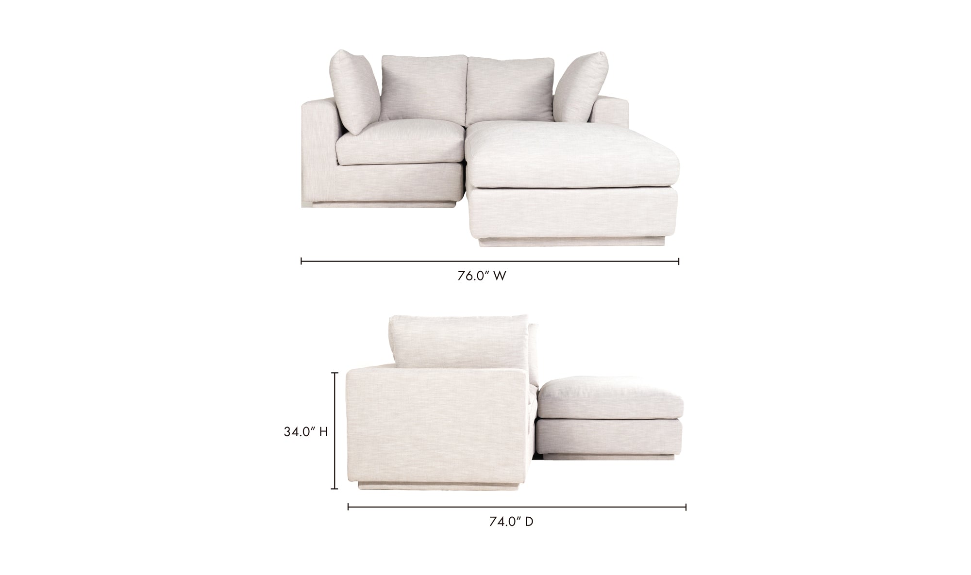 Justin Nook Modular Sectional - Taupe