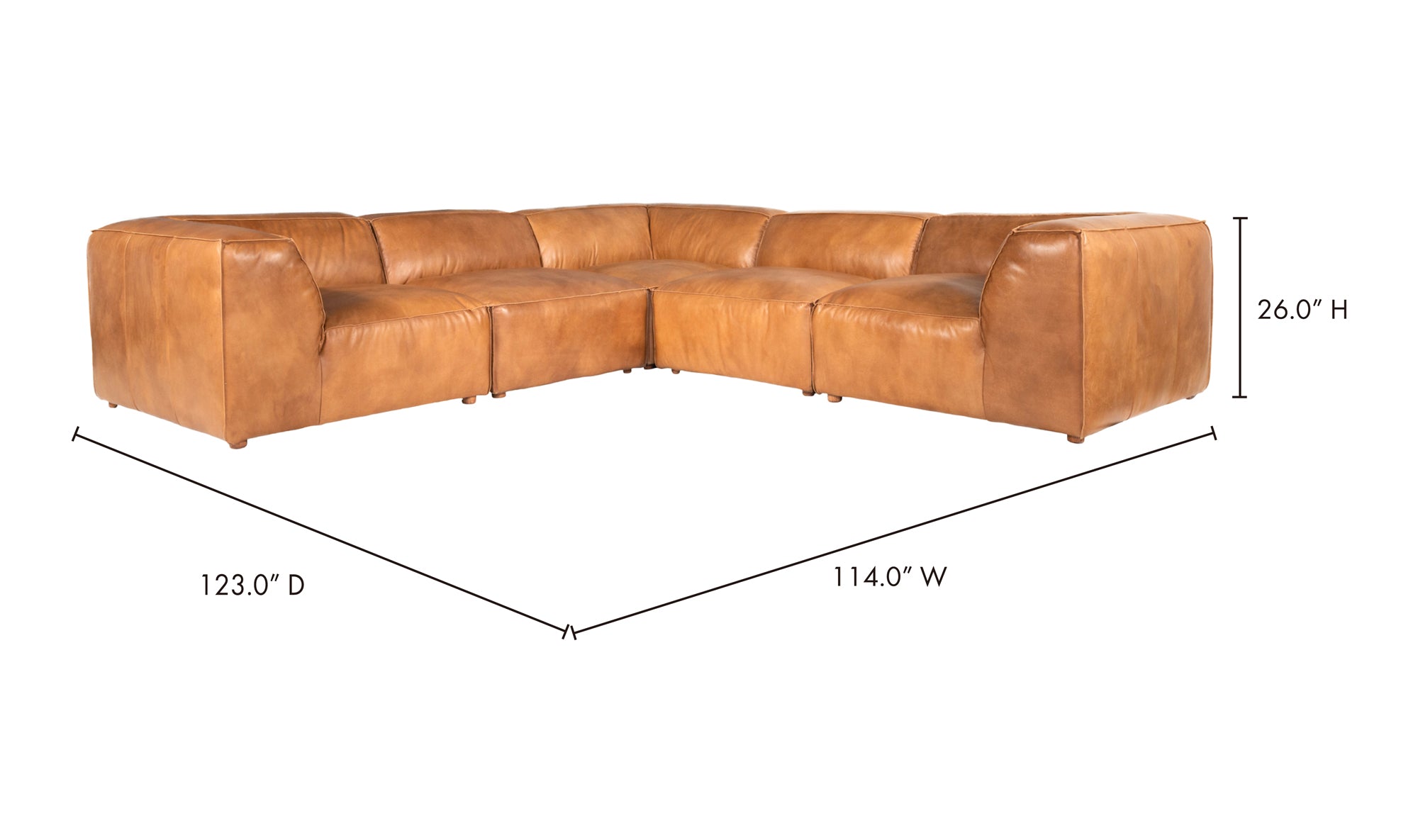 Luxe Classic L Modular Sectional - Tan