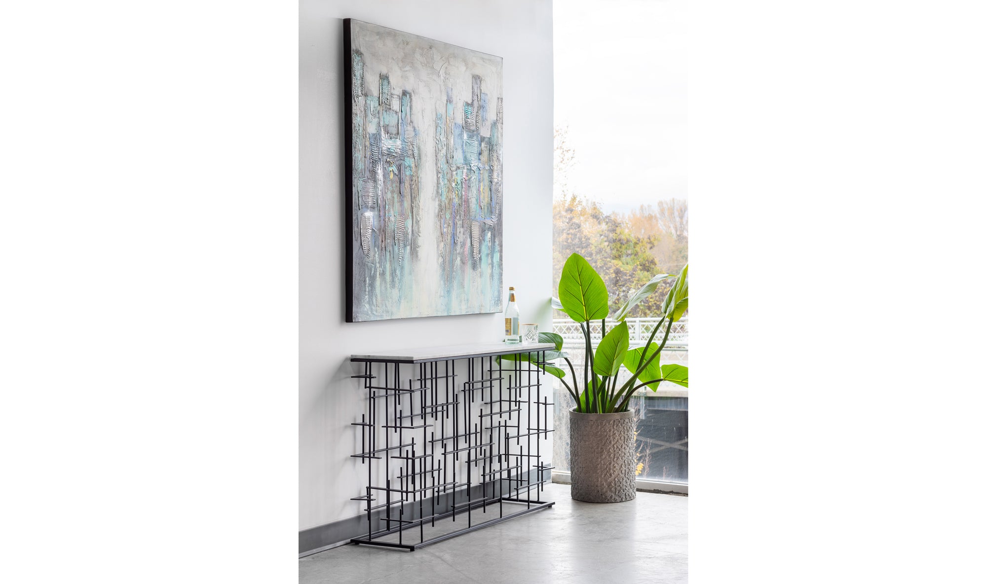 Matrix Console Table - Black