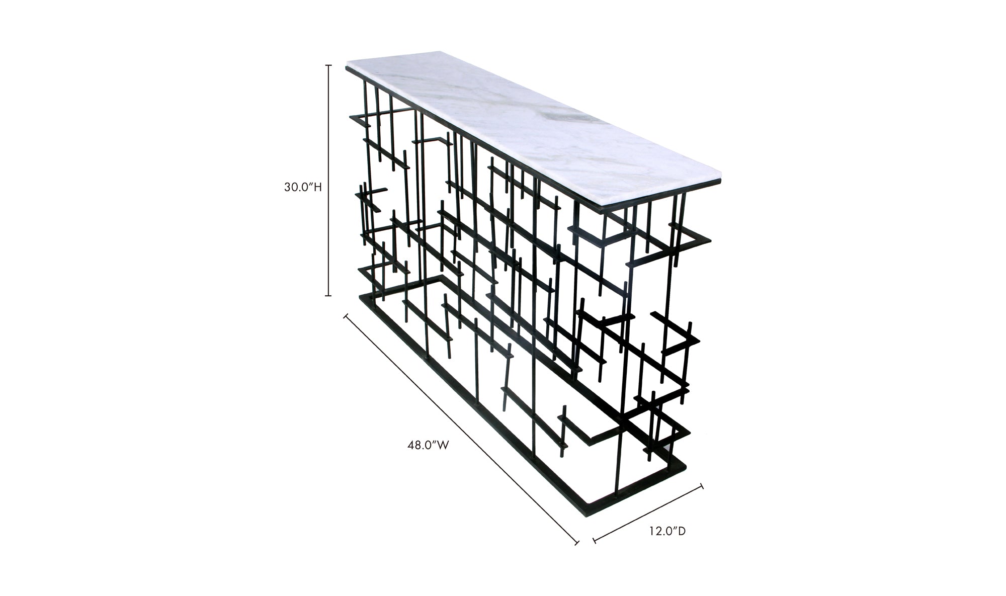 Matrix Console Table - Black