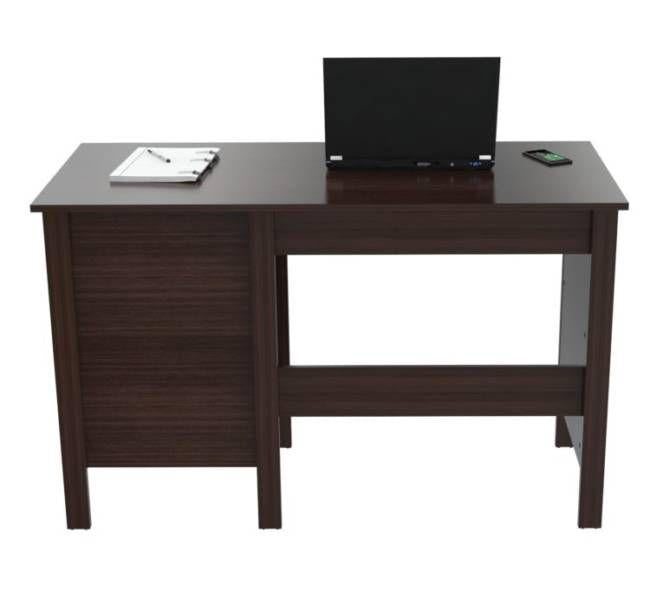 Espresso Finish Wood Writing Desk with Three Drawers