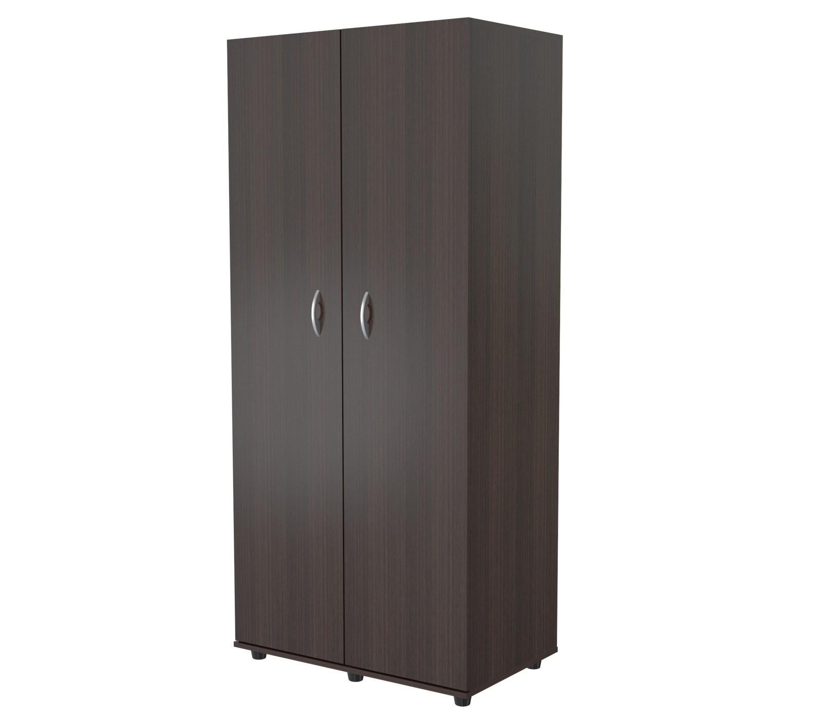 Espresso Finish Wood Wardrobe with Two Doors