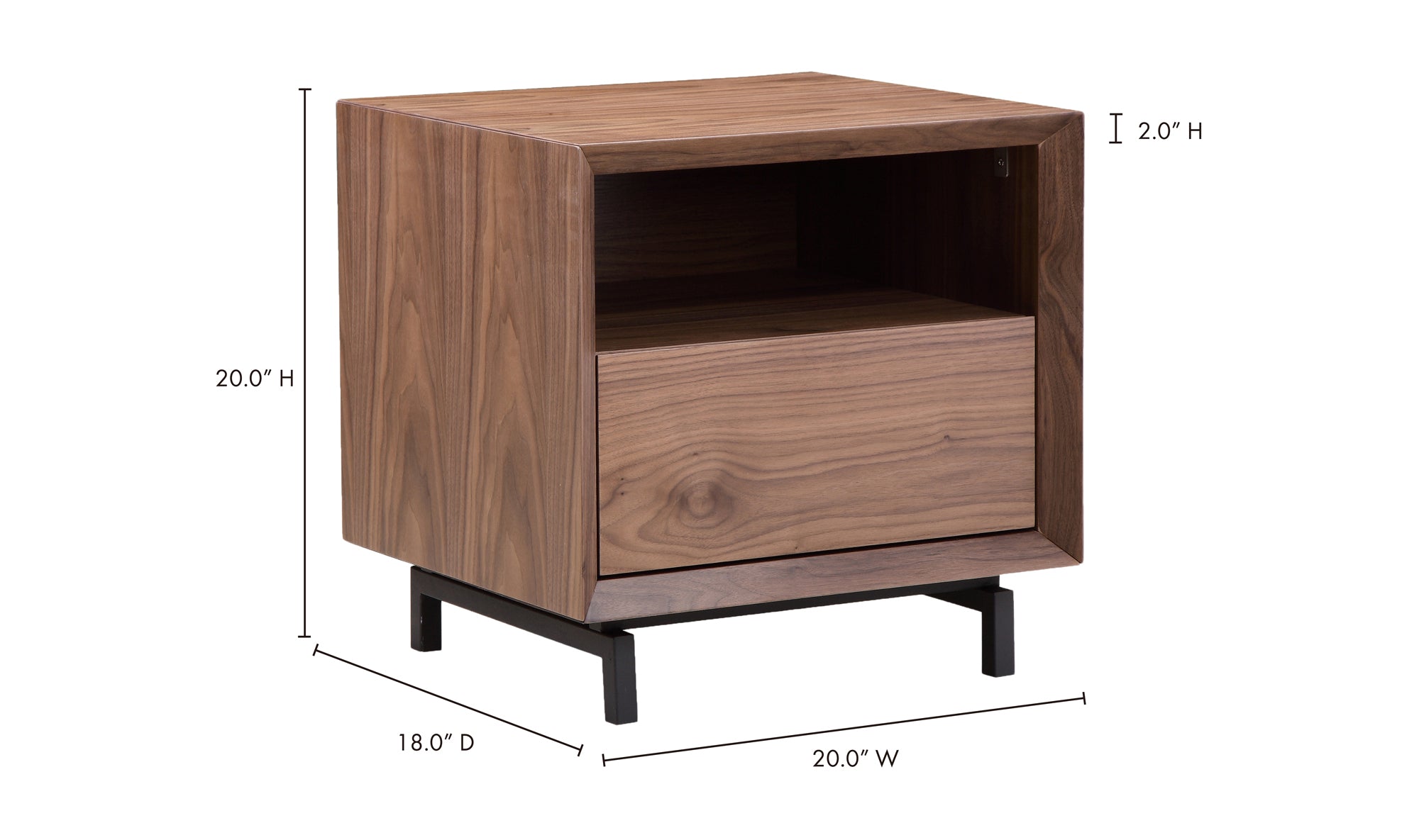 Persela Side Table - Brown