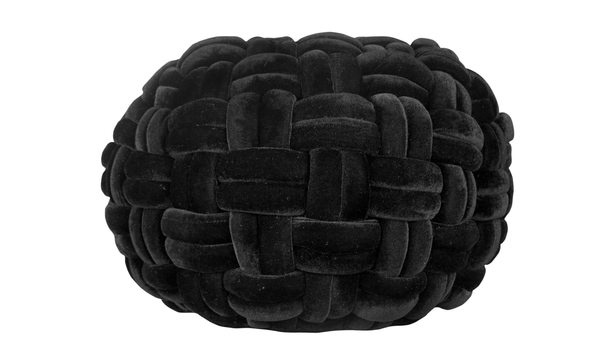 Pj Velvet Pouf - Black