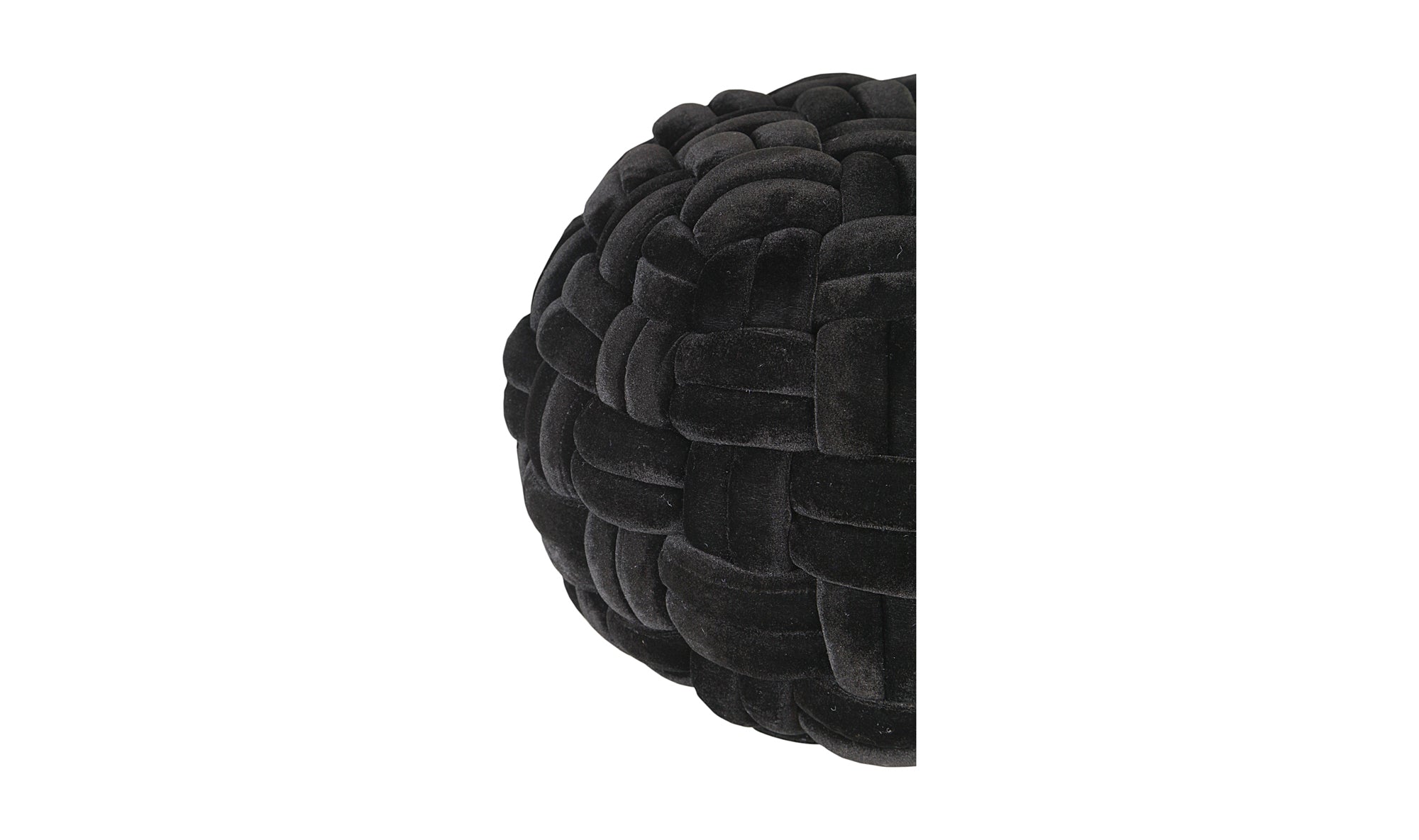 Pj Velvet Pouf - Black