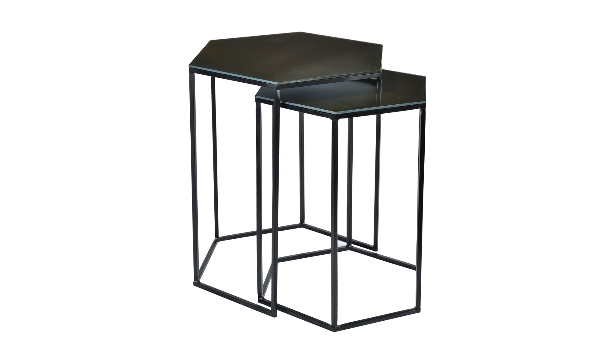 Polygon Accent Tables Set Of 2 - Black