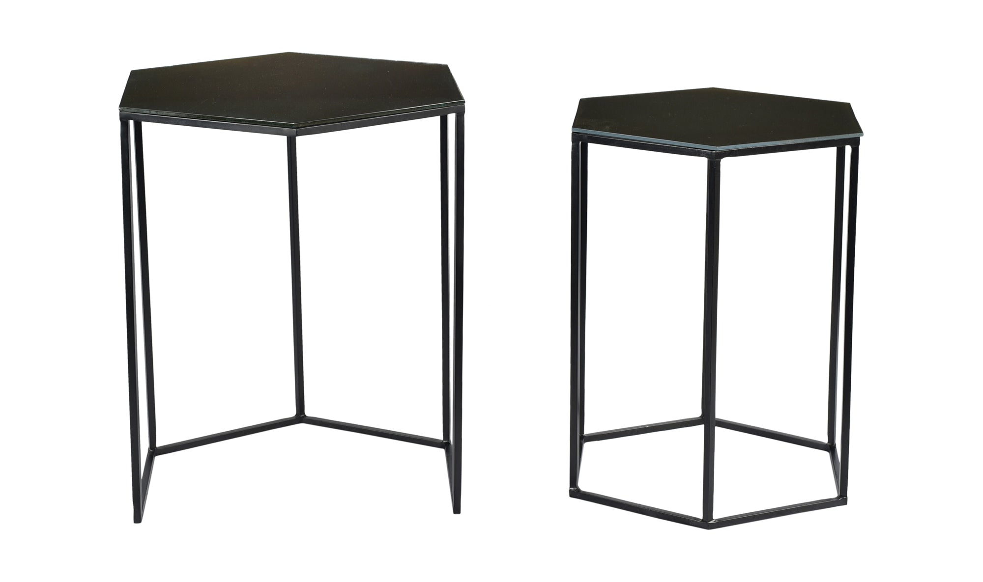 Polygon Accent Tables Set Of 2 - Black