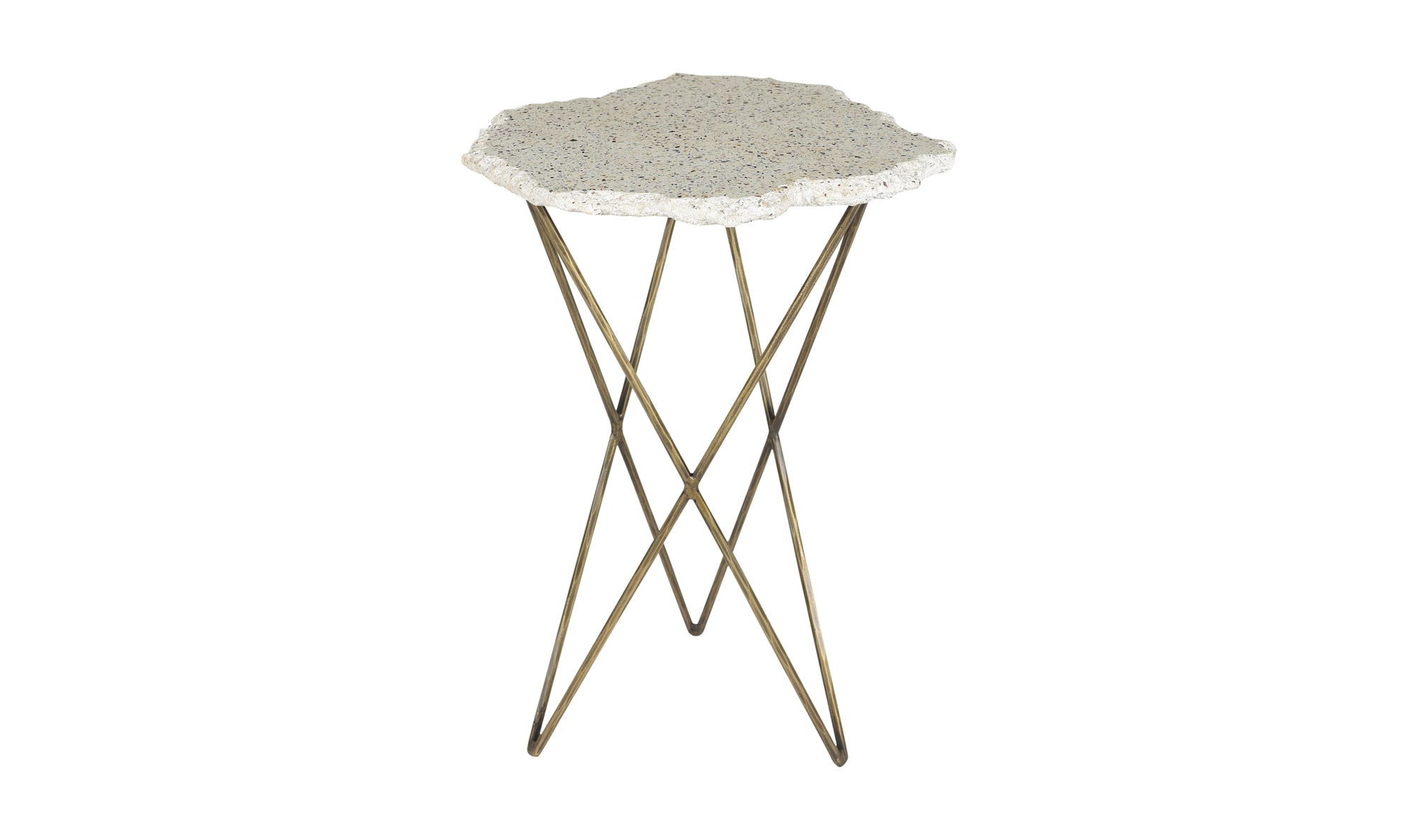 Positano Terrazzo Side Table - White