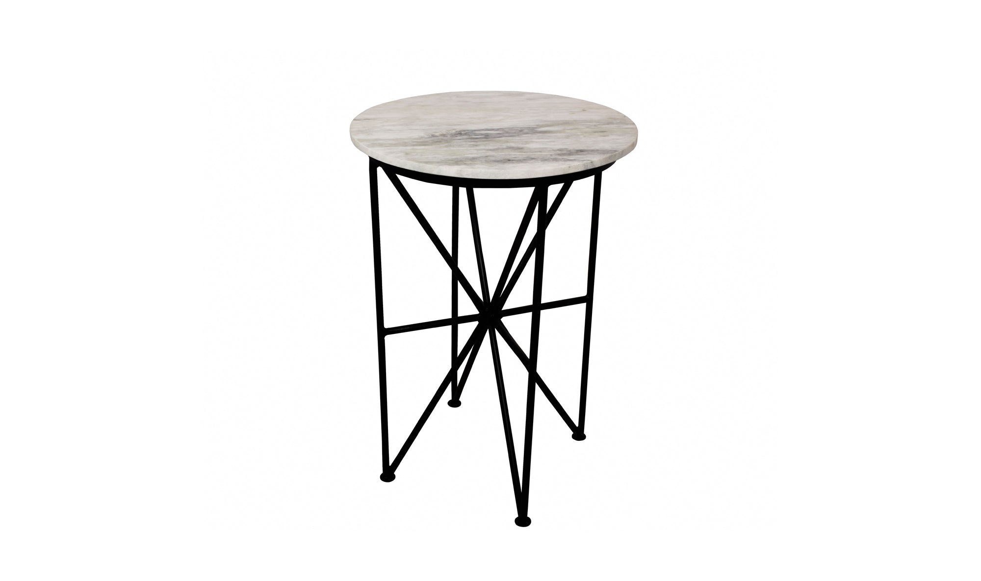 Quadrant Marble Accent Table - Black