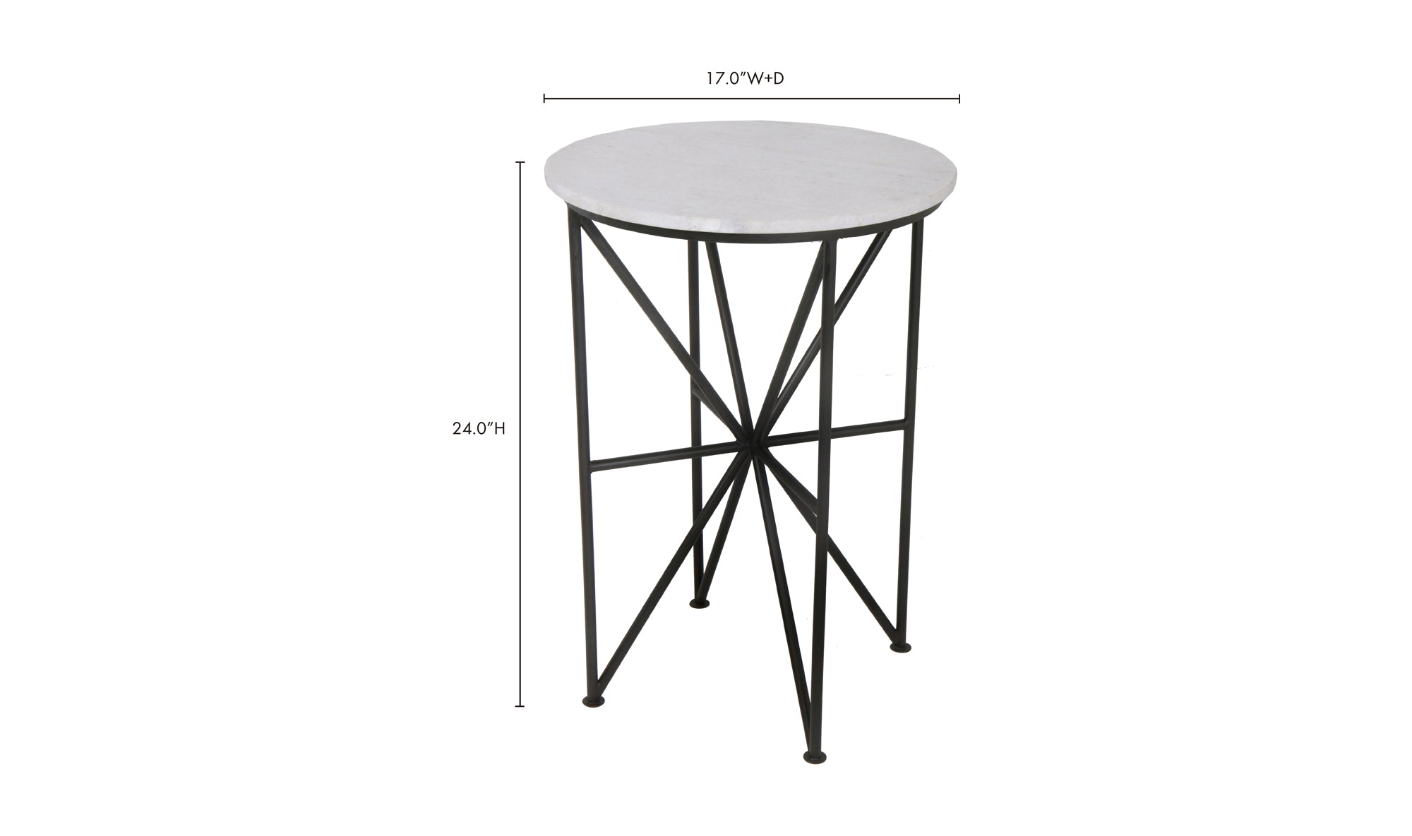 Quadrant Marble Accent Table - Black