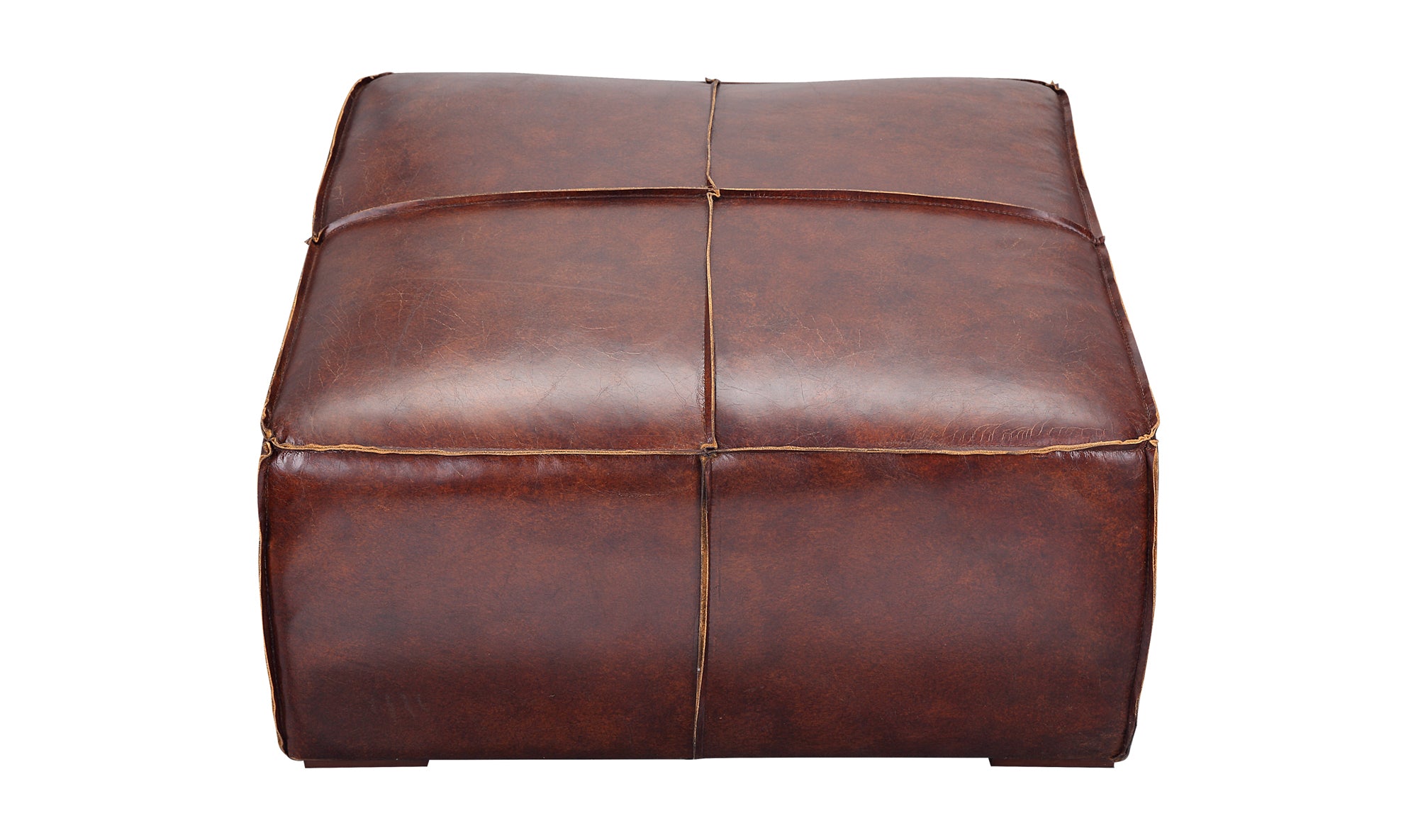 Kapa Ottoman Dark Brown Leather - Dark Brown