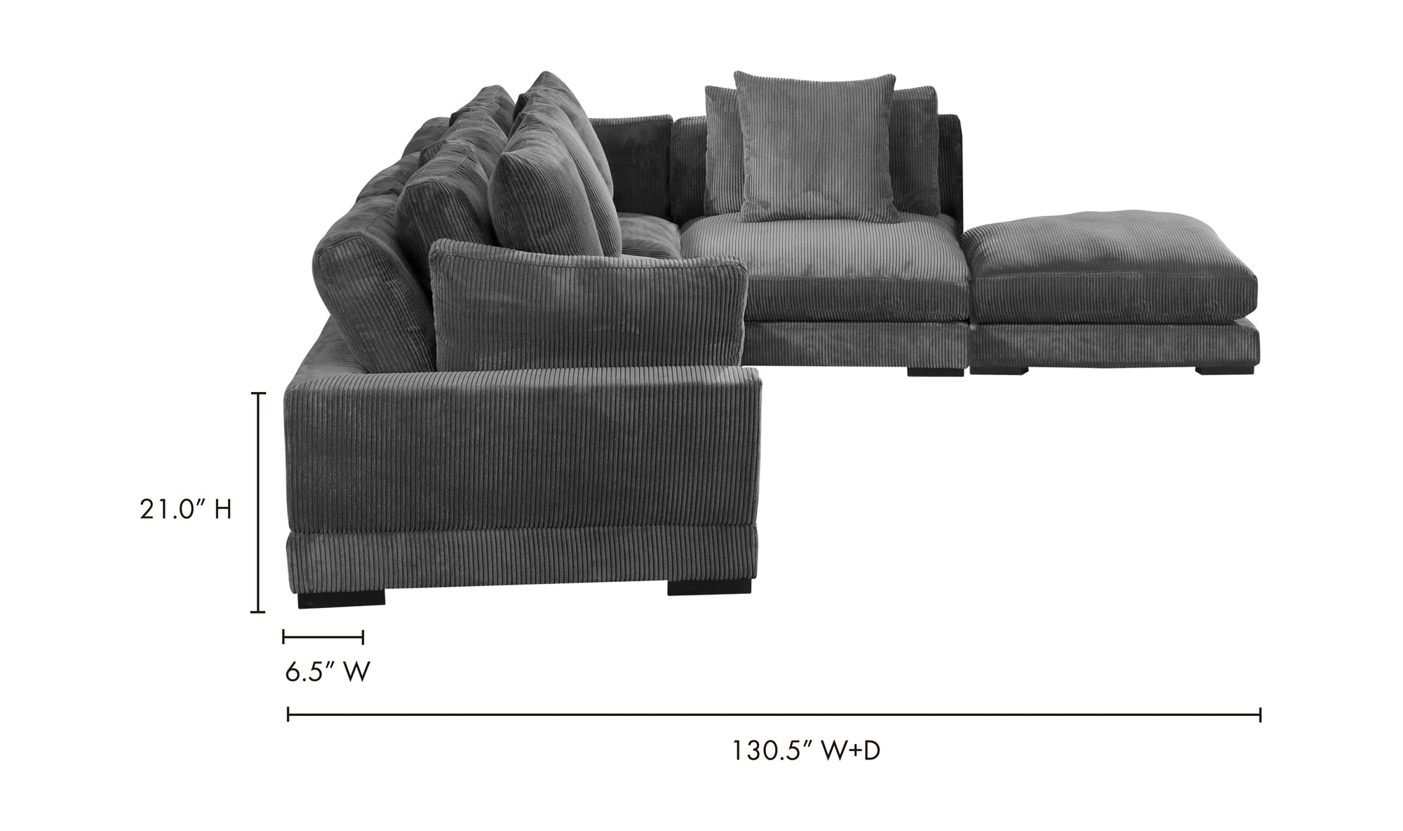 Tumble Dream Modular Sectional - Dark Grey