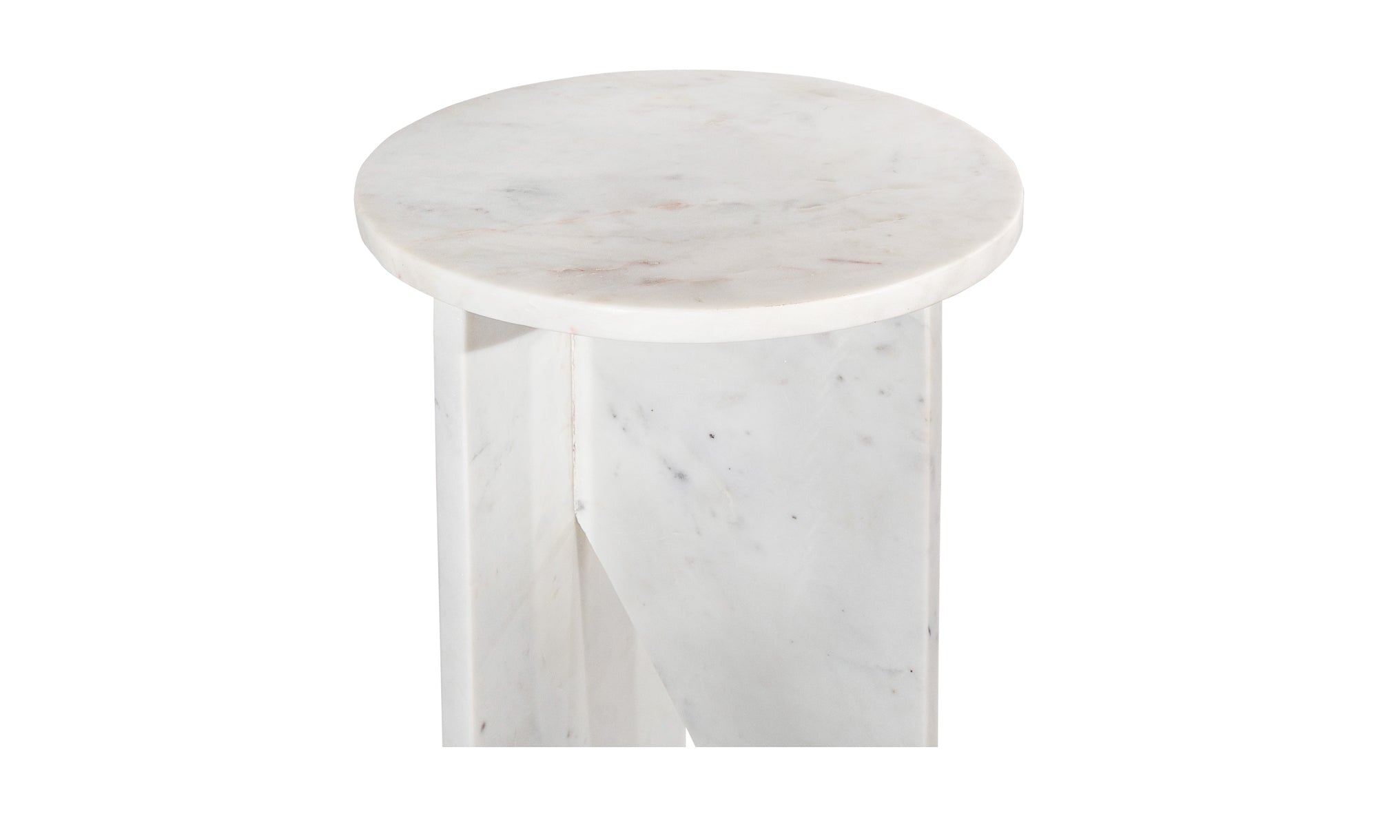 Grace Accent Table White Marble