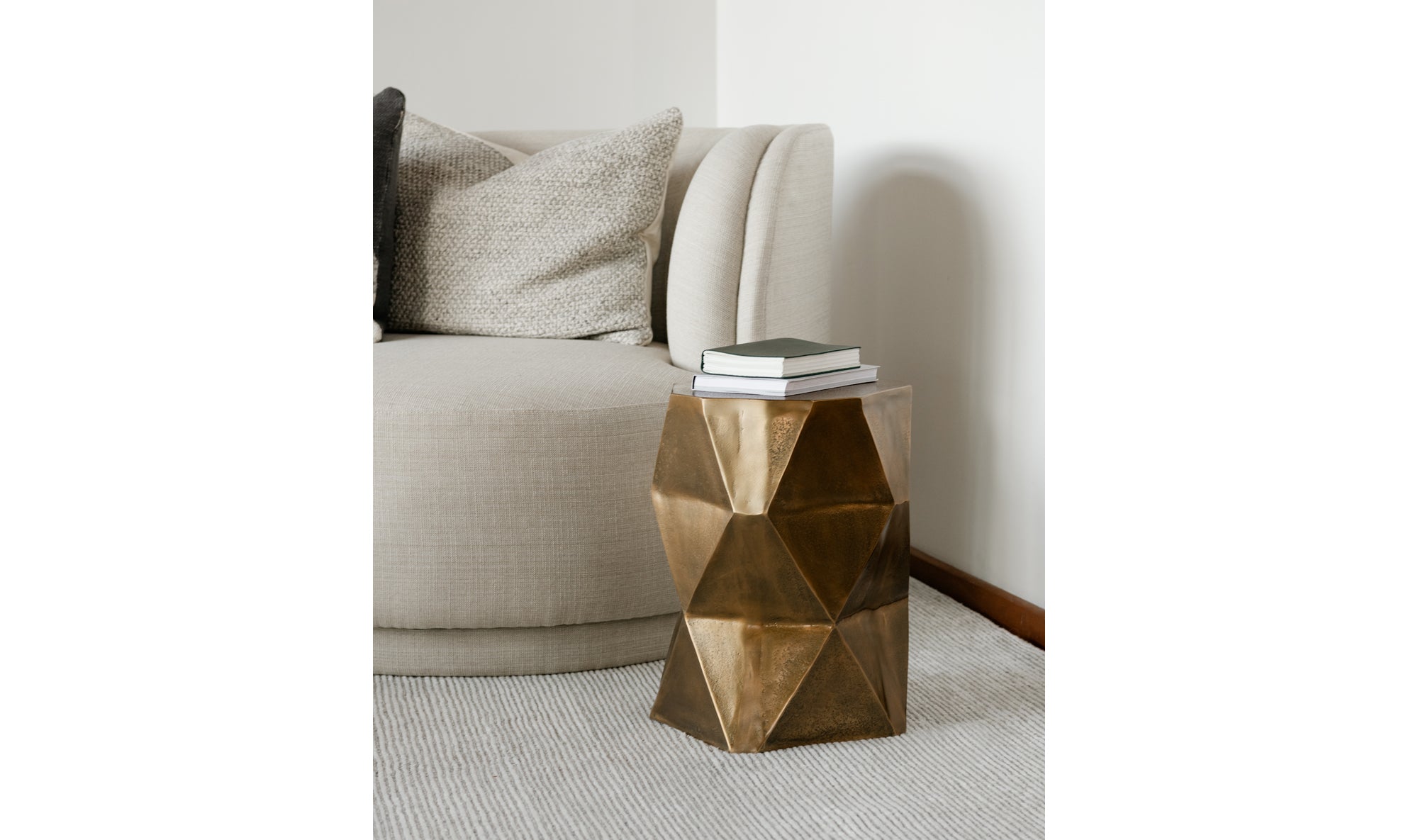 Quintus Accent Table - Antique Brass