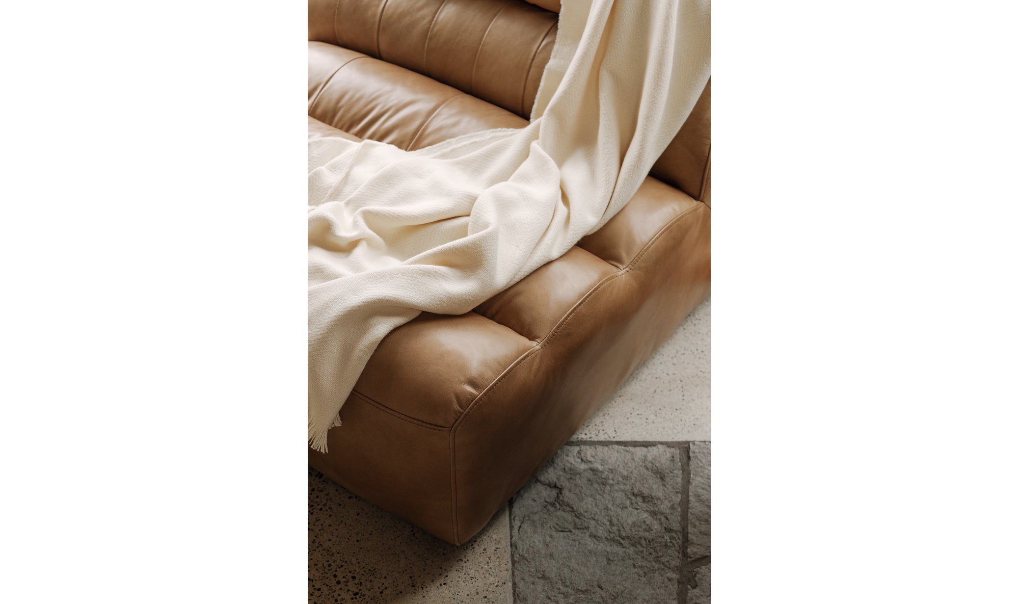 Ramsay Leather Slipper Chair - Tan